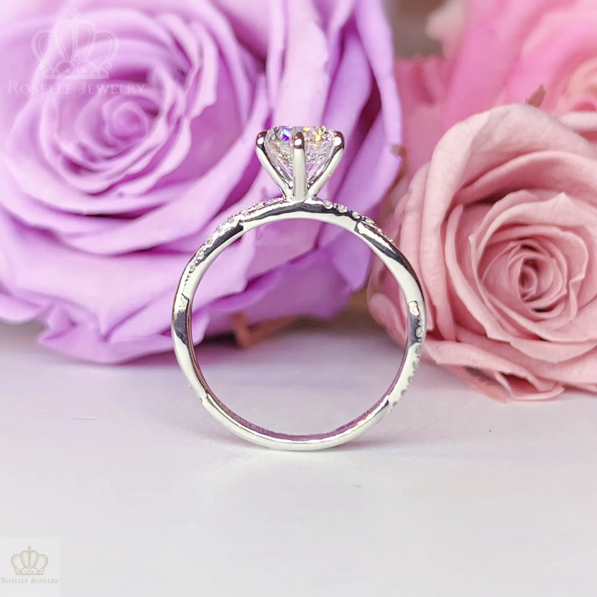 Twist Side Stone Lab Grown Diamond Engagement Ring [Setting Only] - LGR058 CHARLISA™