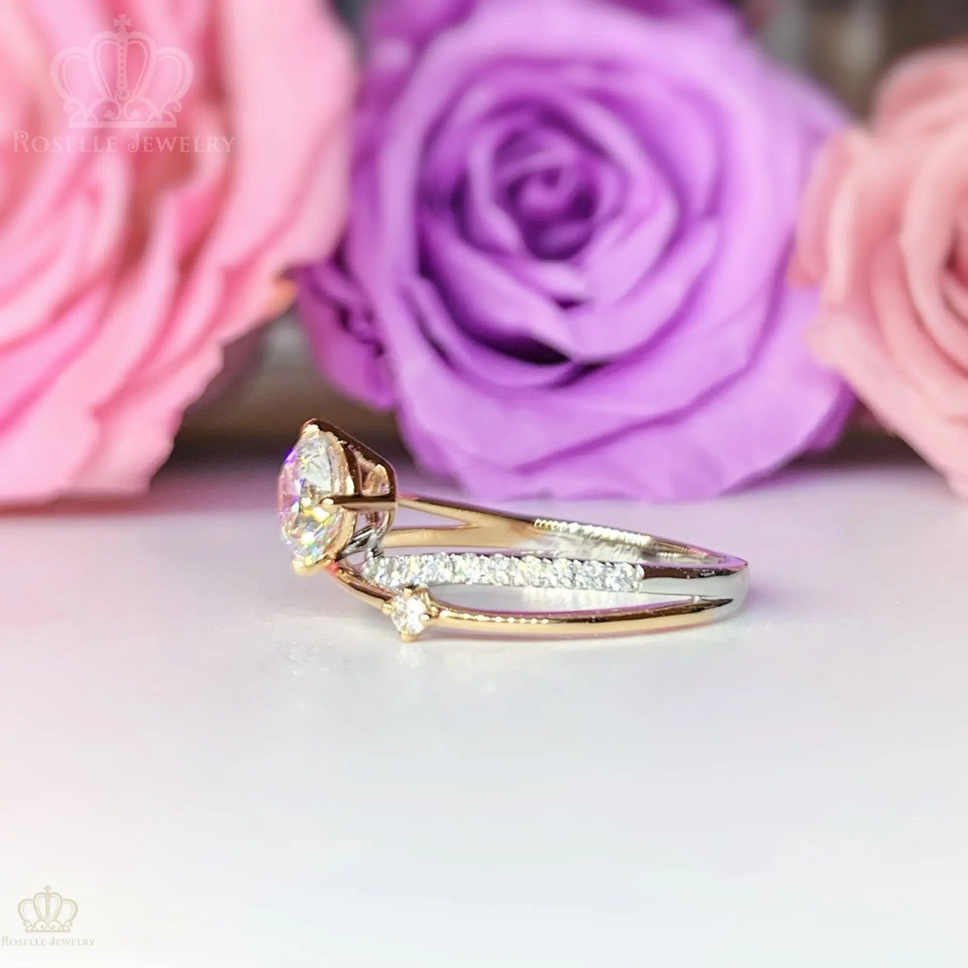 LGR059 - Twist Side Stone Diamond Engagement Ring [Setting Only] CHARLISA™