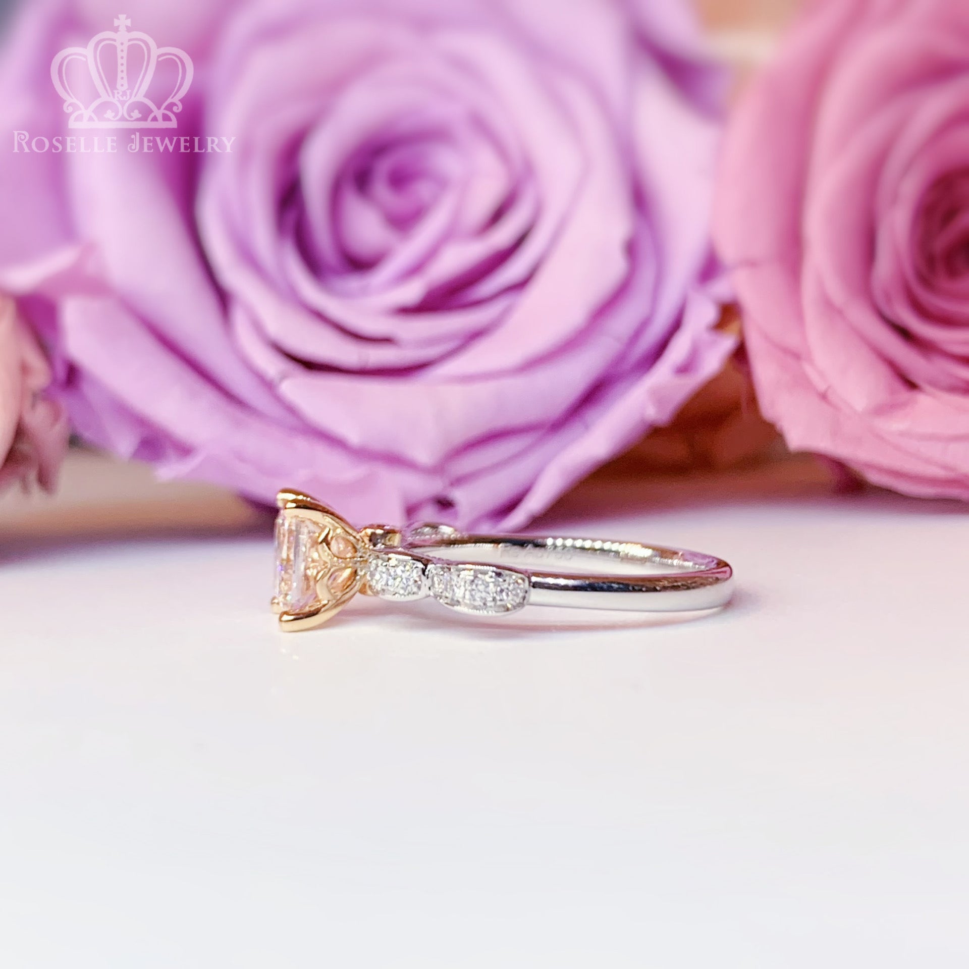 KTB6 - [Setting Only] Side Stone Diamond Bow Engagement Ring