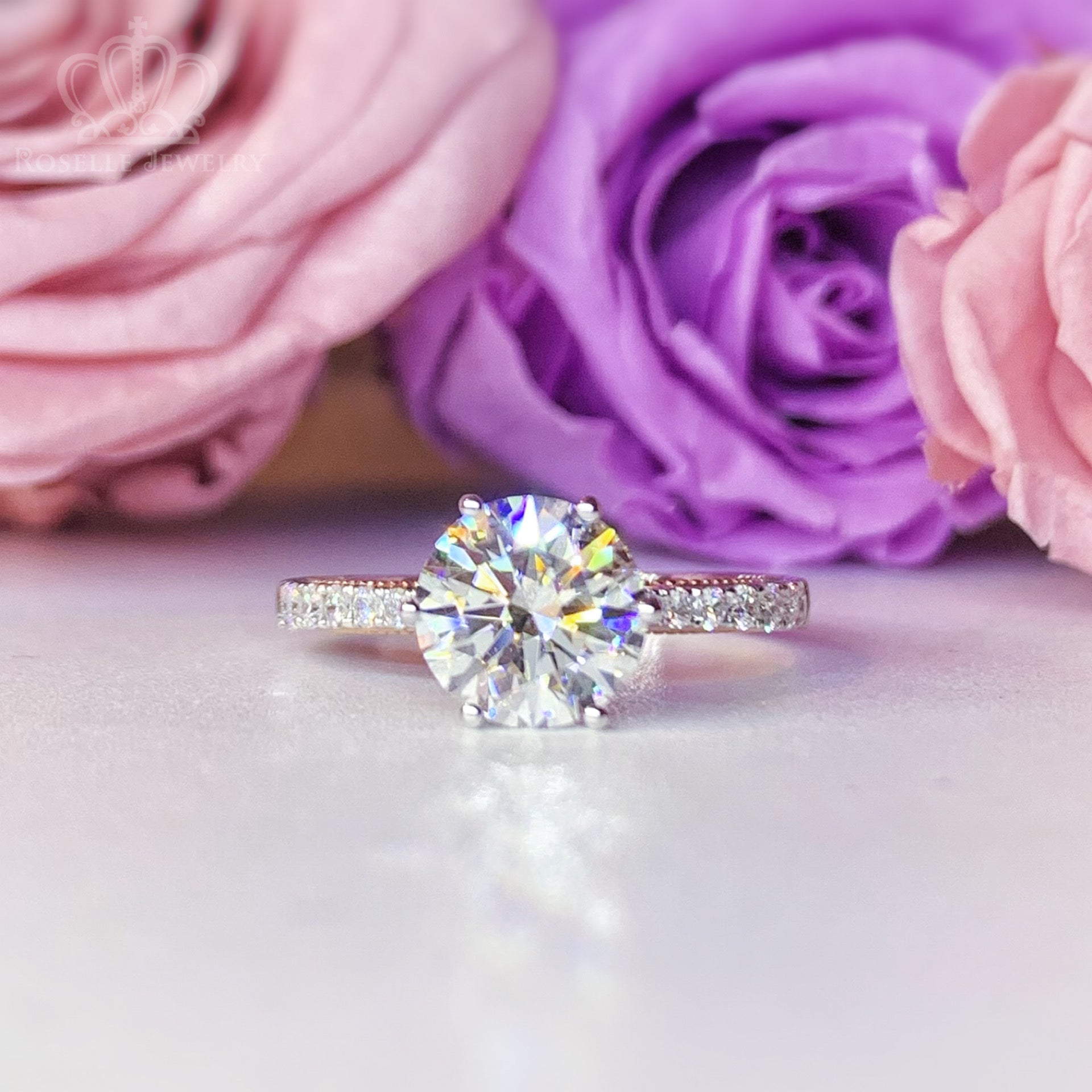 Vintage Side Stone Engagement Ring [Setting Only] - LGV004