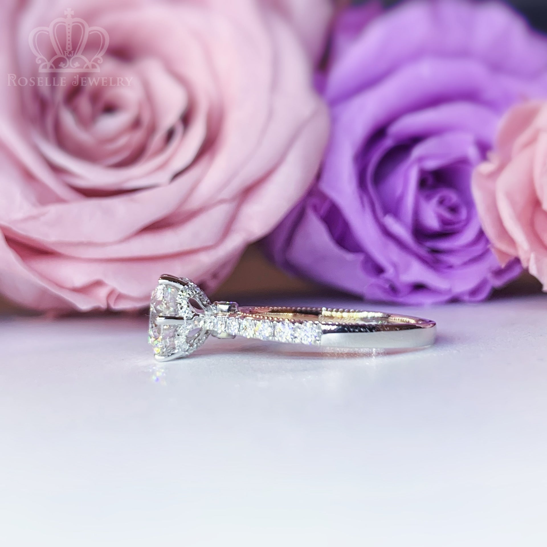 Vintage Side Stone Engagement Ring [Setting Only] - LGV004
