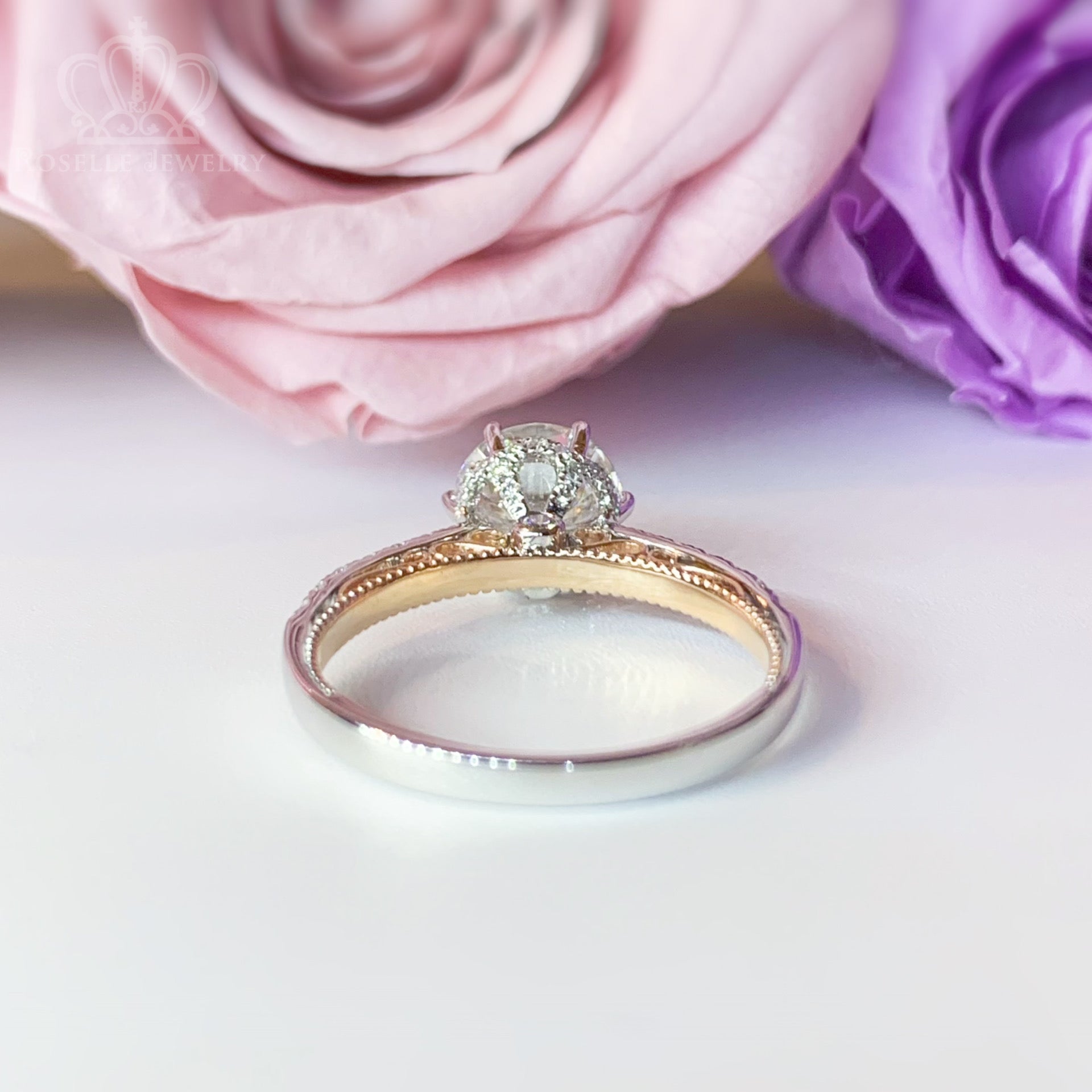 Vintage Side Stone Engagement Ring [Setting Only] - LGV004