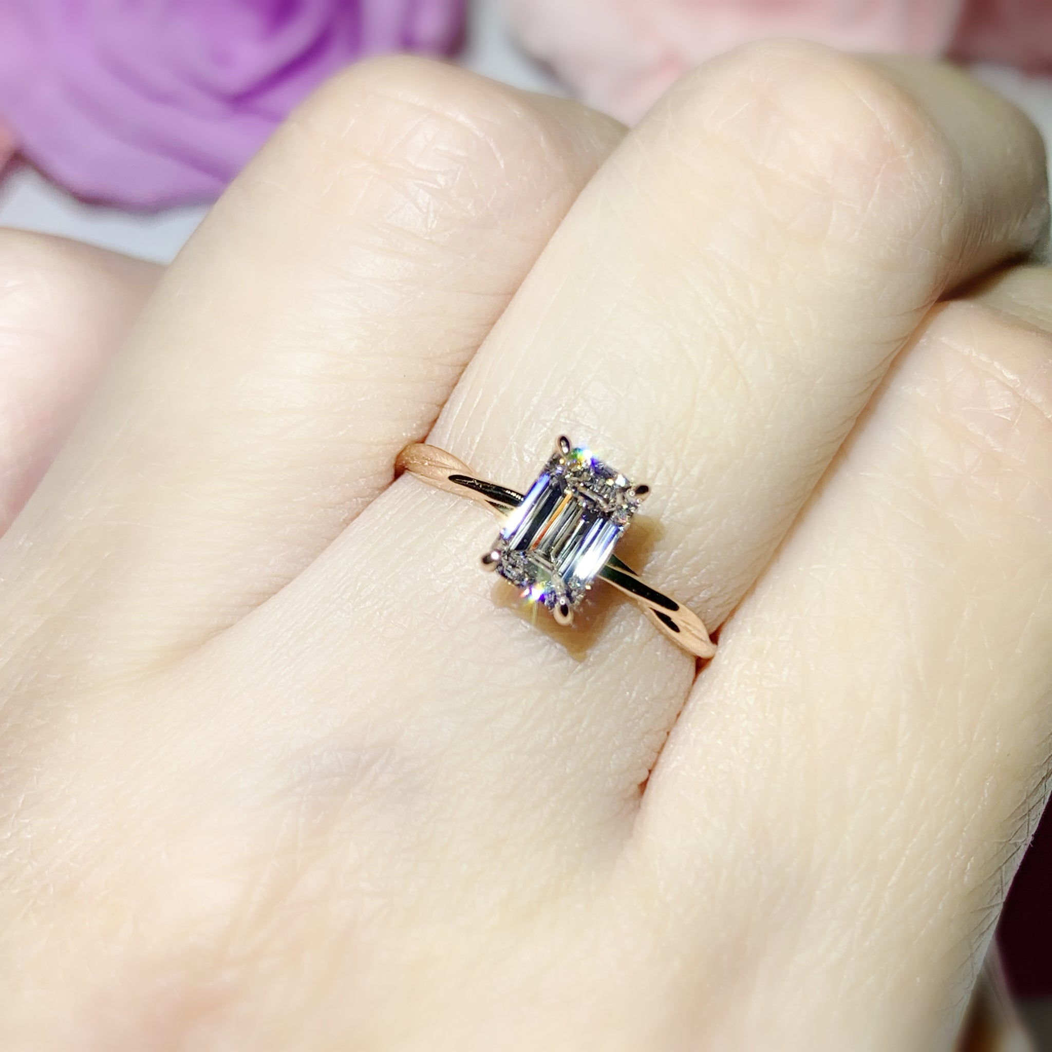 Twist Solitaire Engagement Ring [Setting Only] - LGR034s
