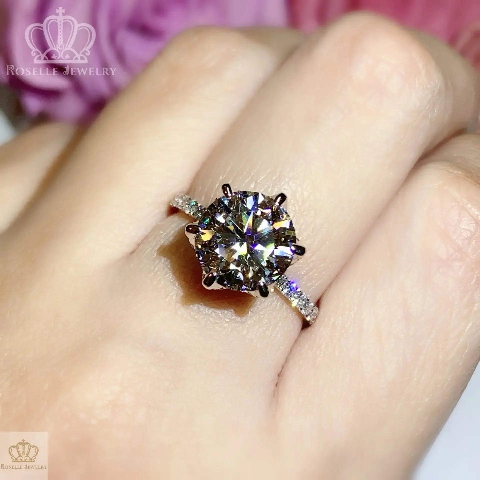 LGT005 -  [Setting Only] Starlight Shine Elegant Side Stone Diamond Engagement Ring CHARLISA™