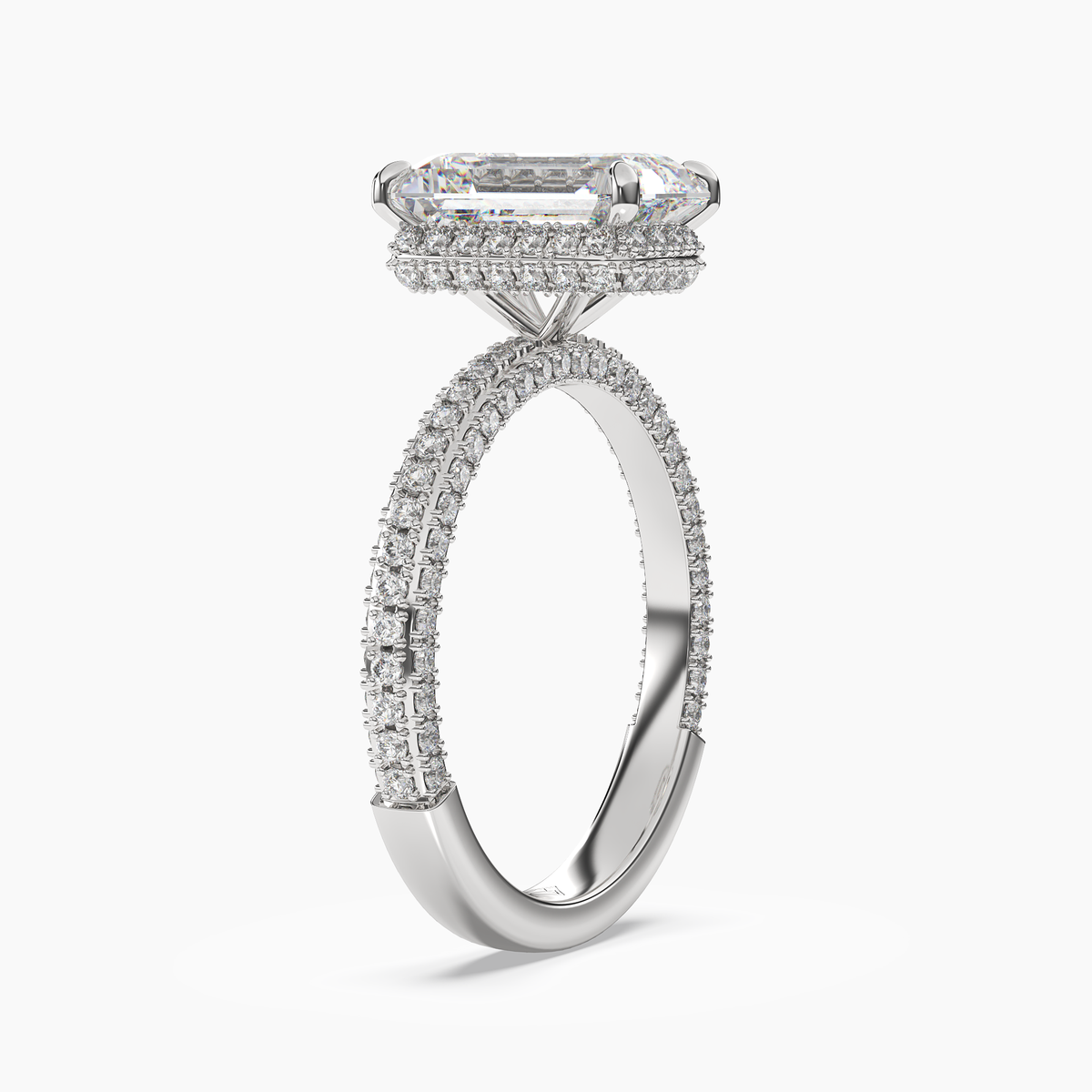 OBSER090 - Vesper Emerald engagement ring setting view 2