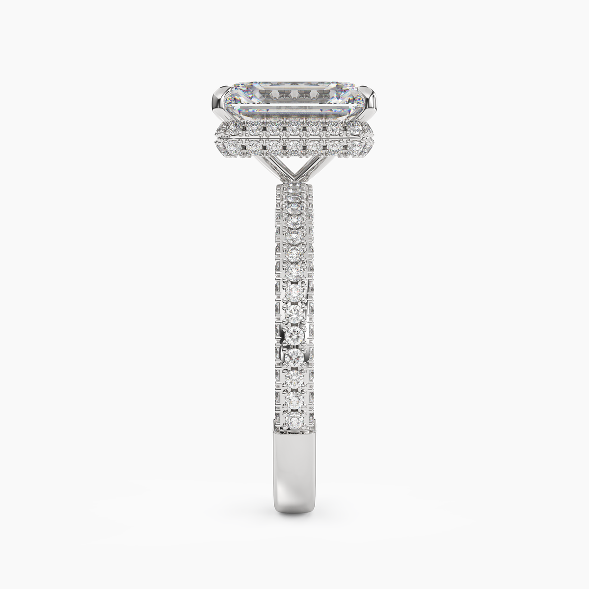 OBSER090 - Vesper Emerald engagement ring setting view 3