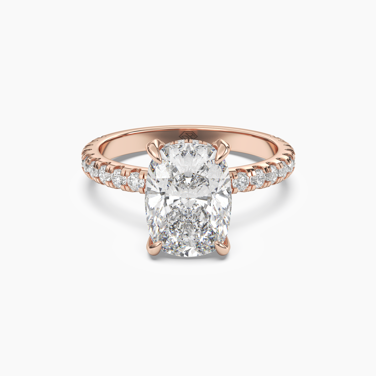 OBSER119 - Breeze Cushion engagement ring setting view 7