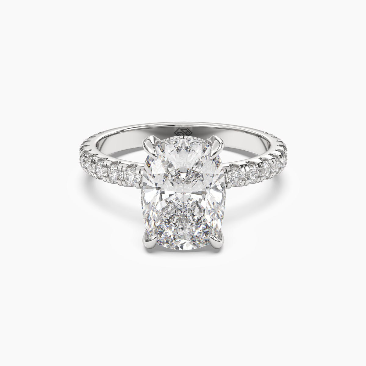 OBSER119 - Breeze Cushion engagement ring setting view 1