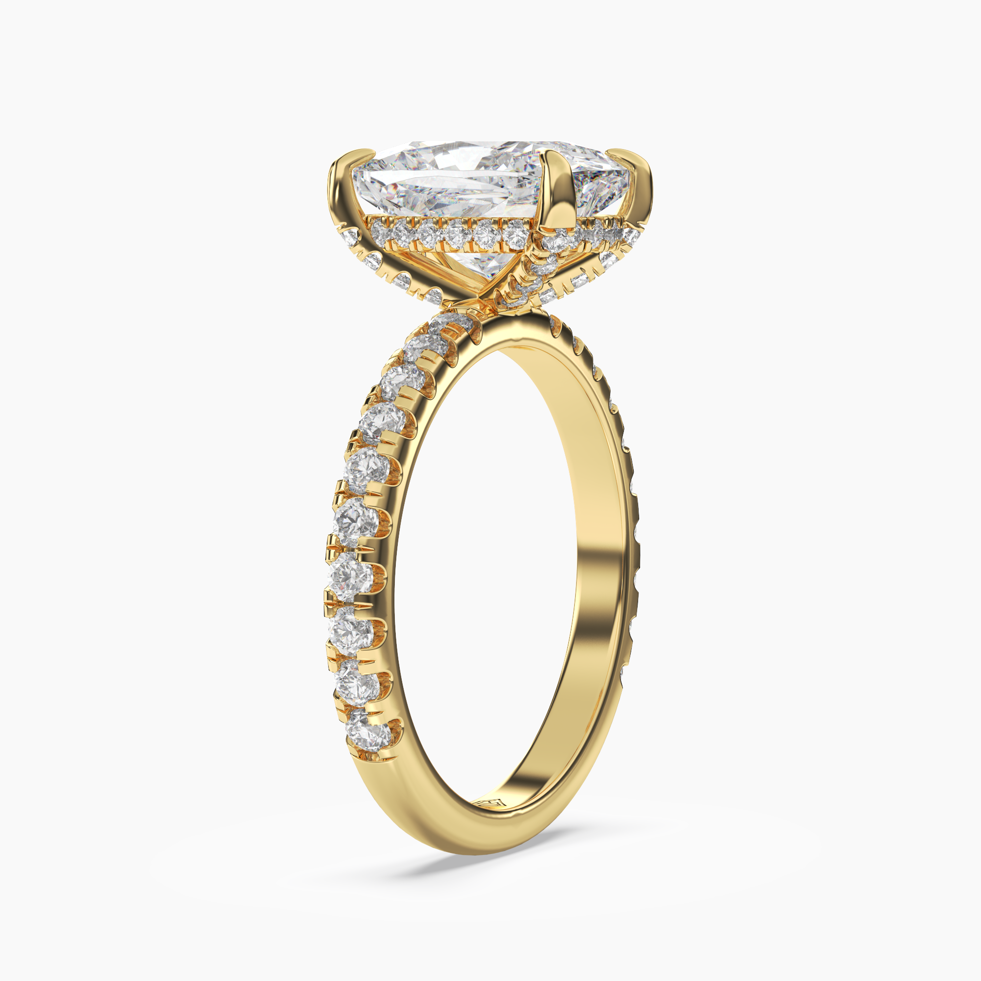 OBSER119 - Breeze Cushion engagement ring setting view 5