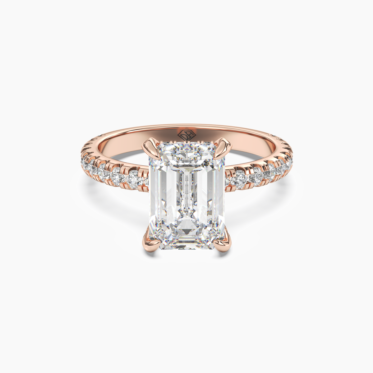 OBSER039 - Breeze Emerald engagement ring setting view 7