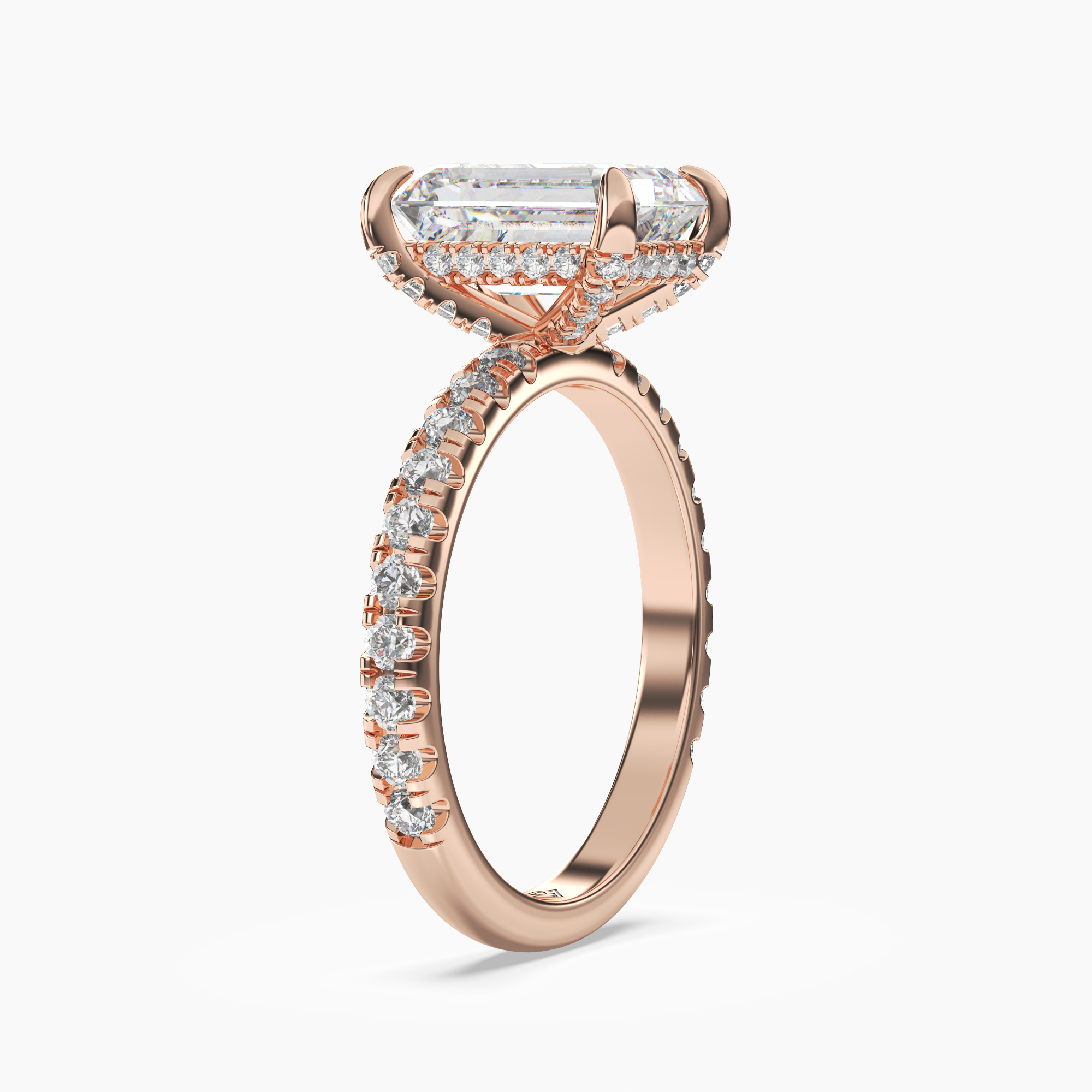 OBSER039 - Breeze Emerald engagement ring setting view 8