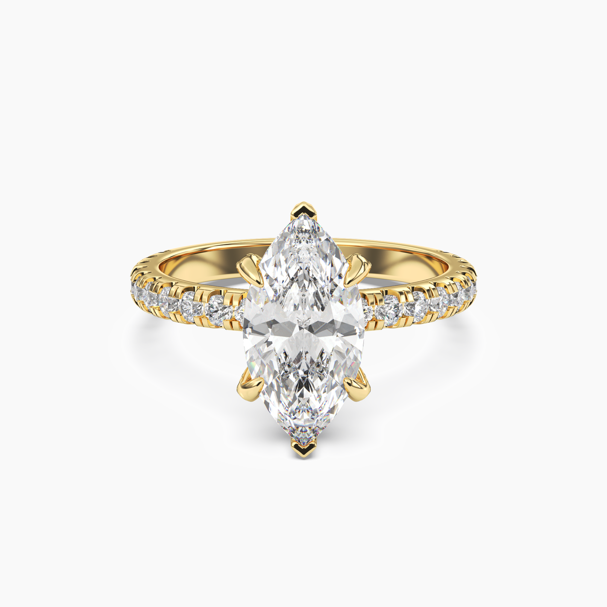 OBSER086 - Breeze Marquise engagement ring setting view 4
