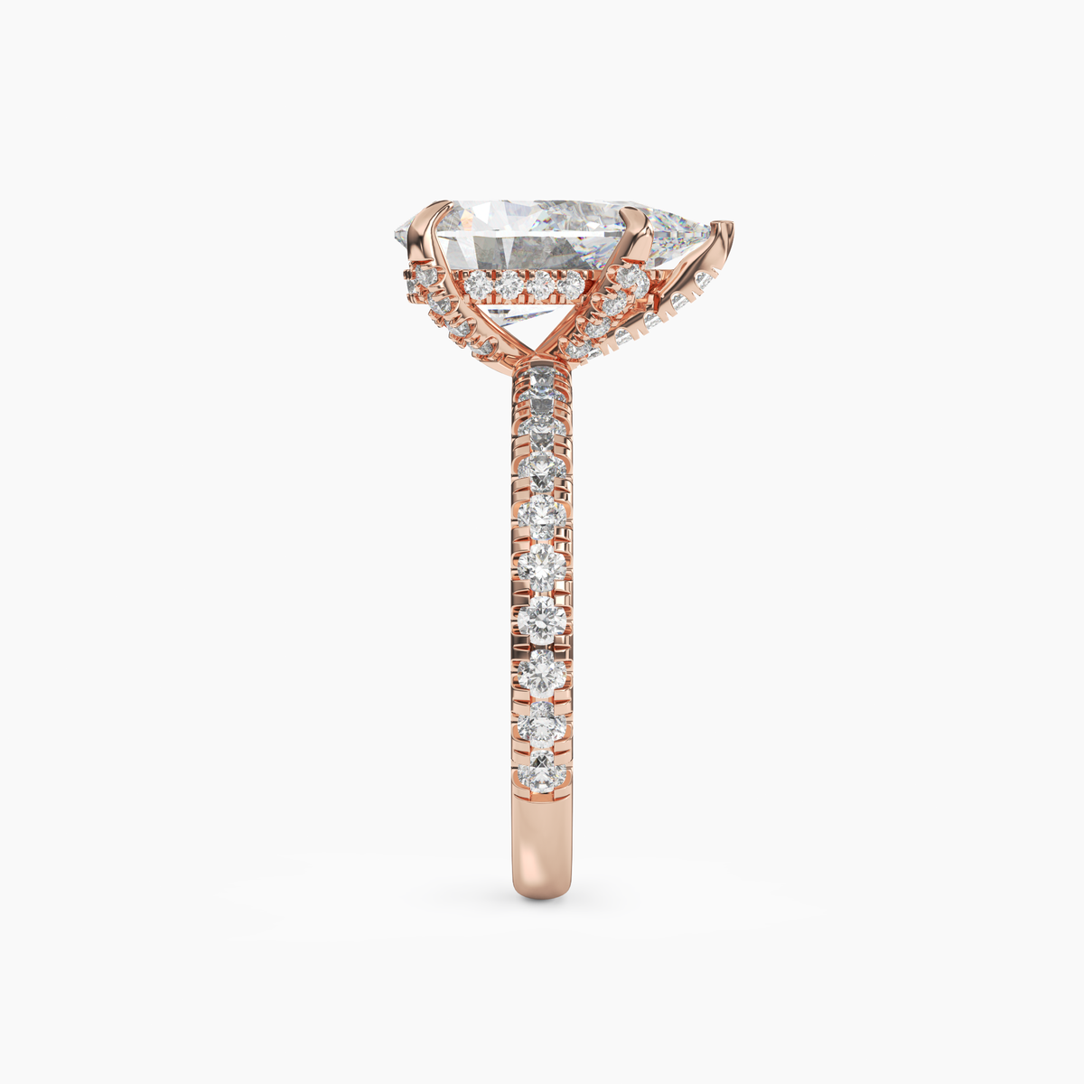 OBSER118 - Breeze Pear engagement ring setting view 9