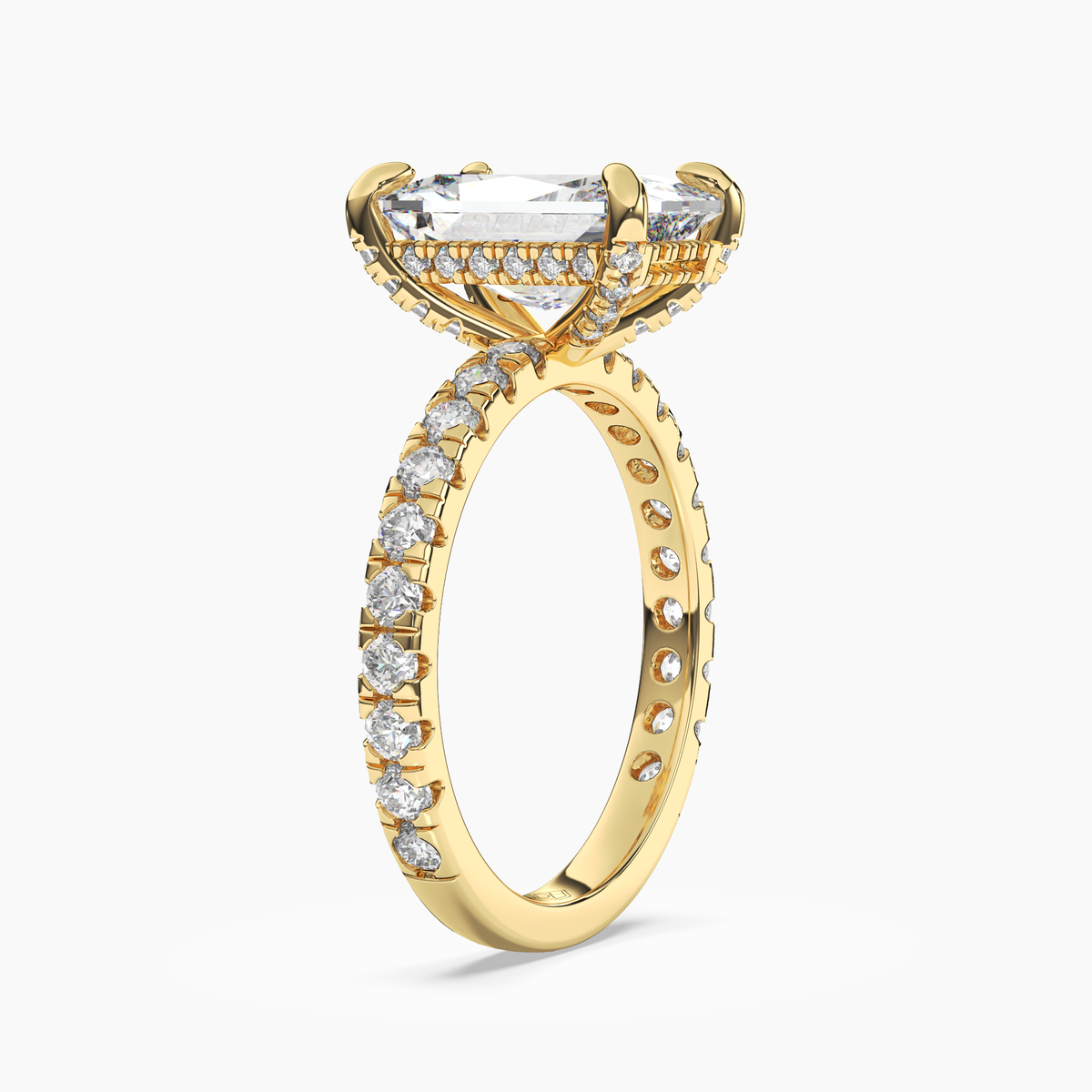 OBSER018 - Breeze Radiant engagement ring setting view 5