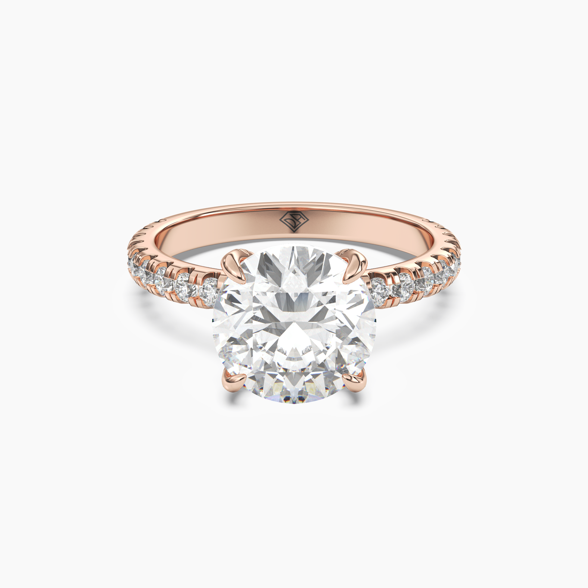 OBSER085 - Breeze Round engagement ring setting view 7