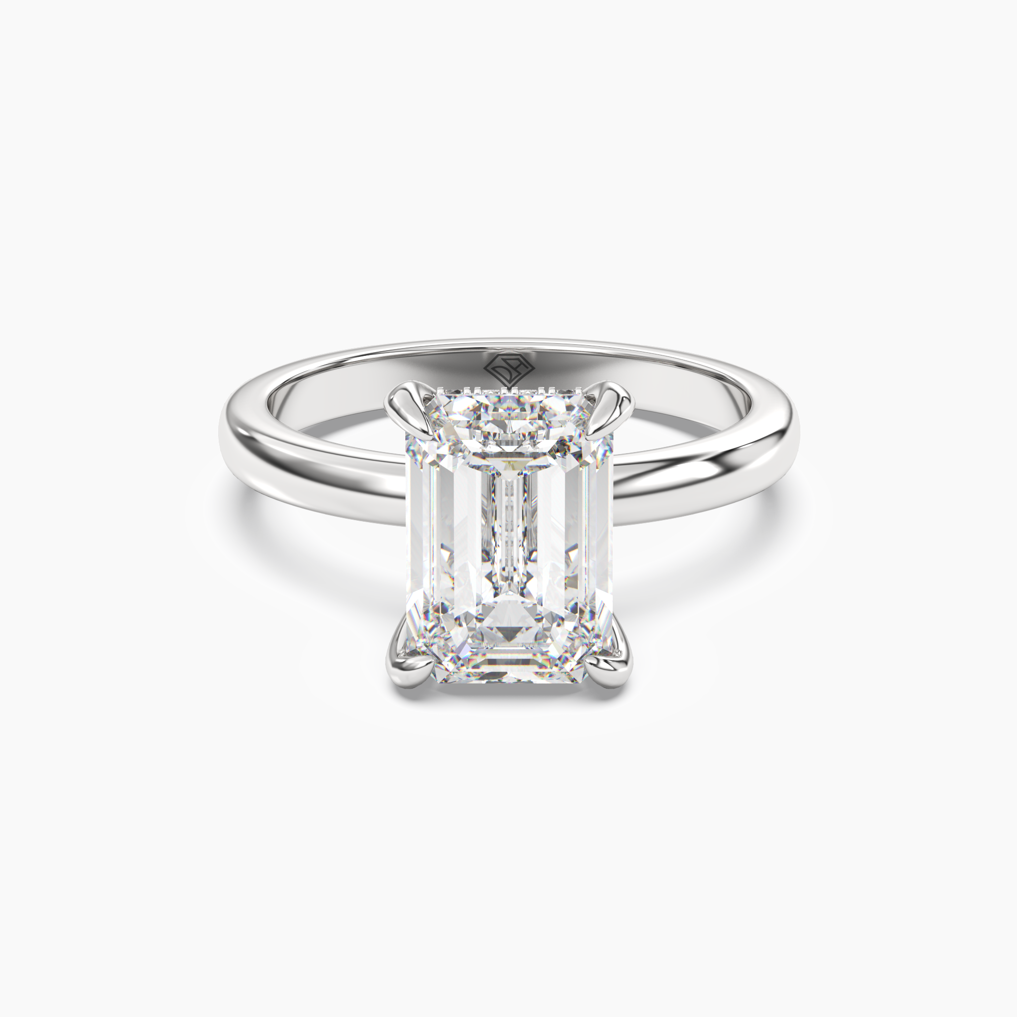 OBSER117 - Lyric Emerald engagement ring setting view 1