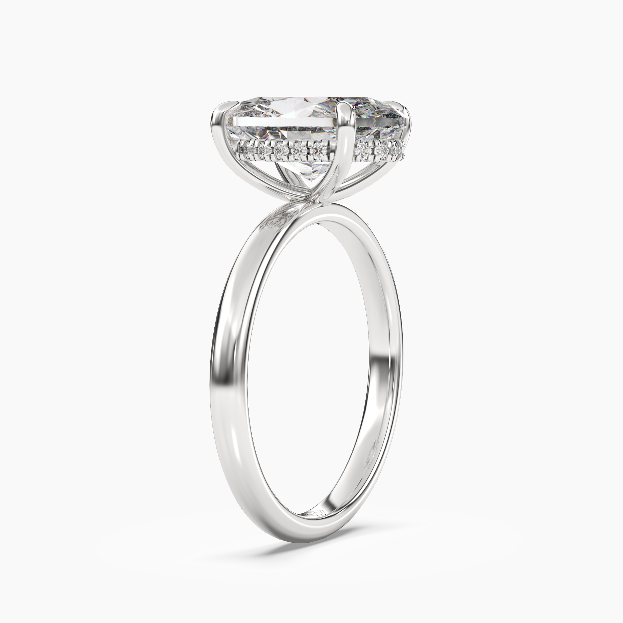 OBSER025 - Lyric Oval engagement ring setting view 2