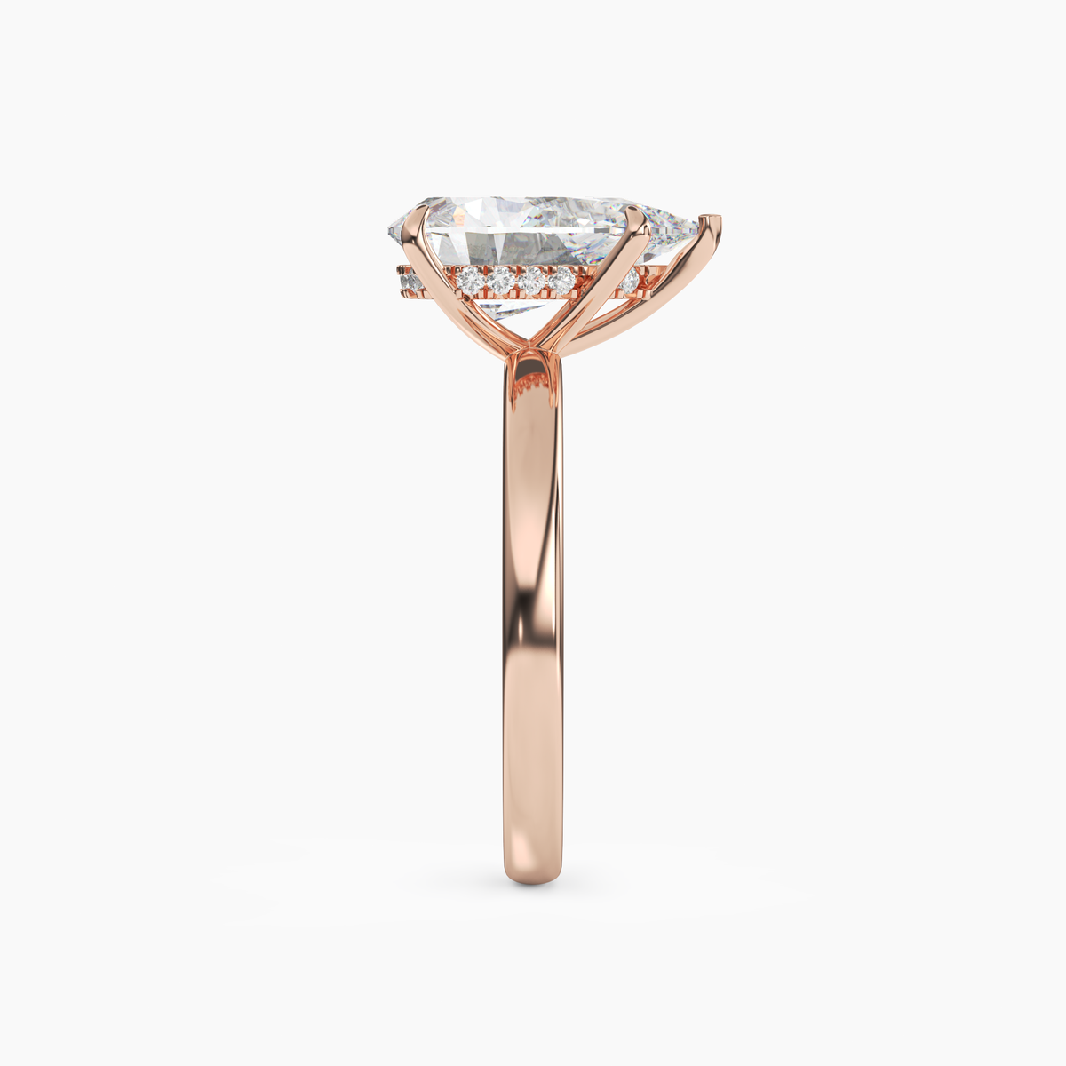 OBSER083 - Lyric Pear engagement ring setting view 9