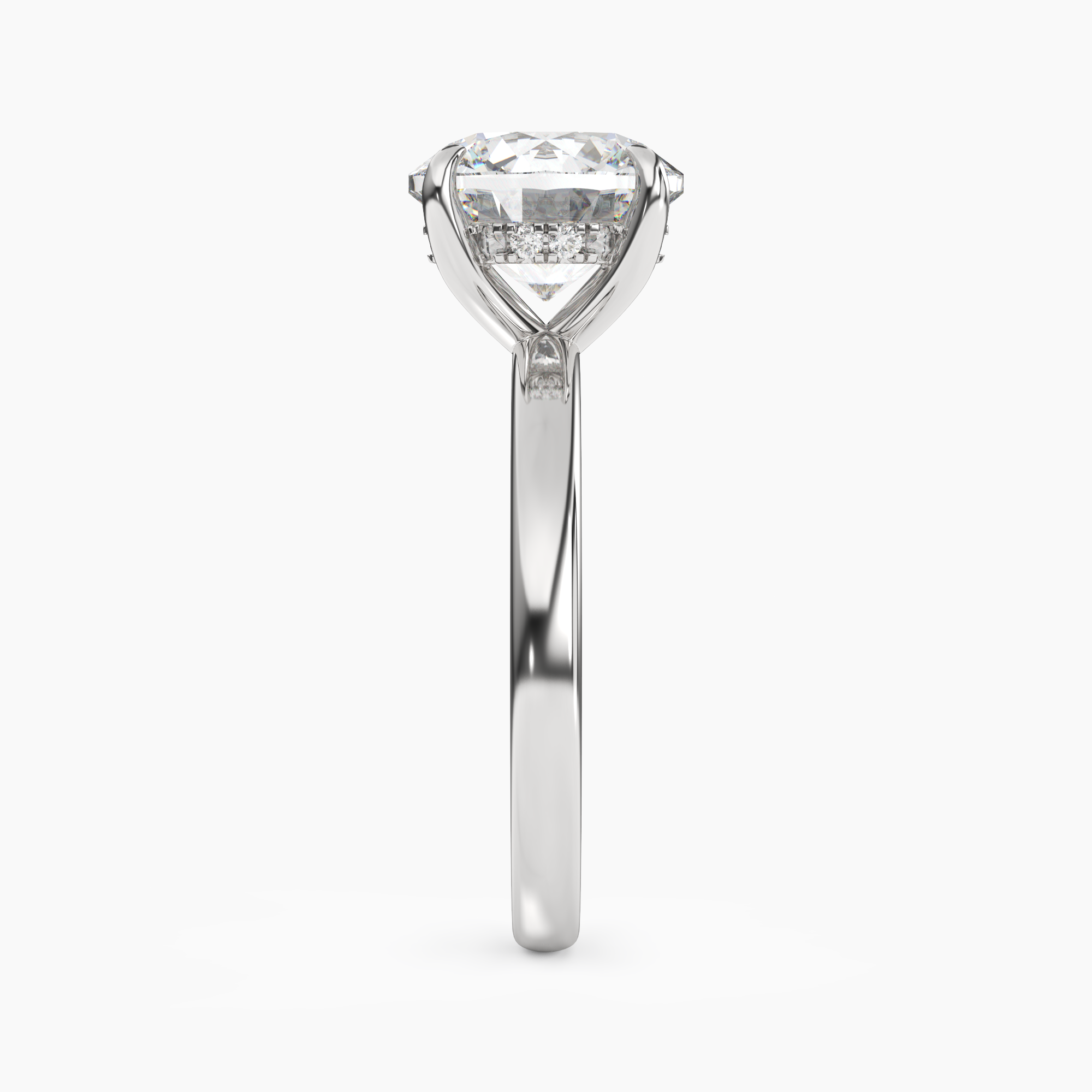 OBSER082 - Lyric Round engagement ring setting view 3