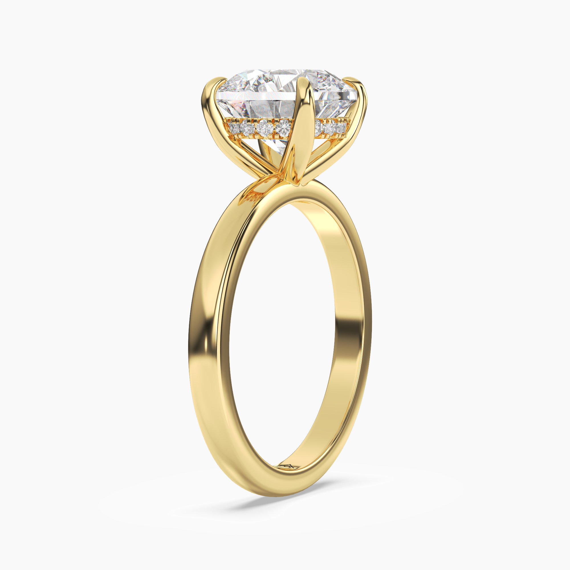 OBSER082 - Lyric Round engagement ring setting view 5