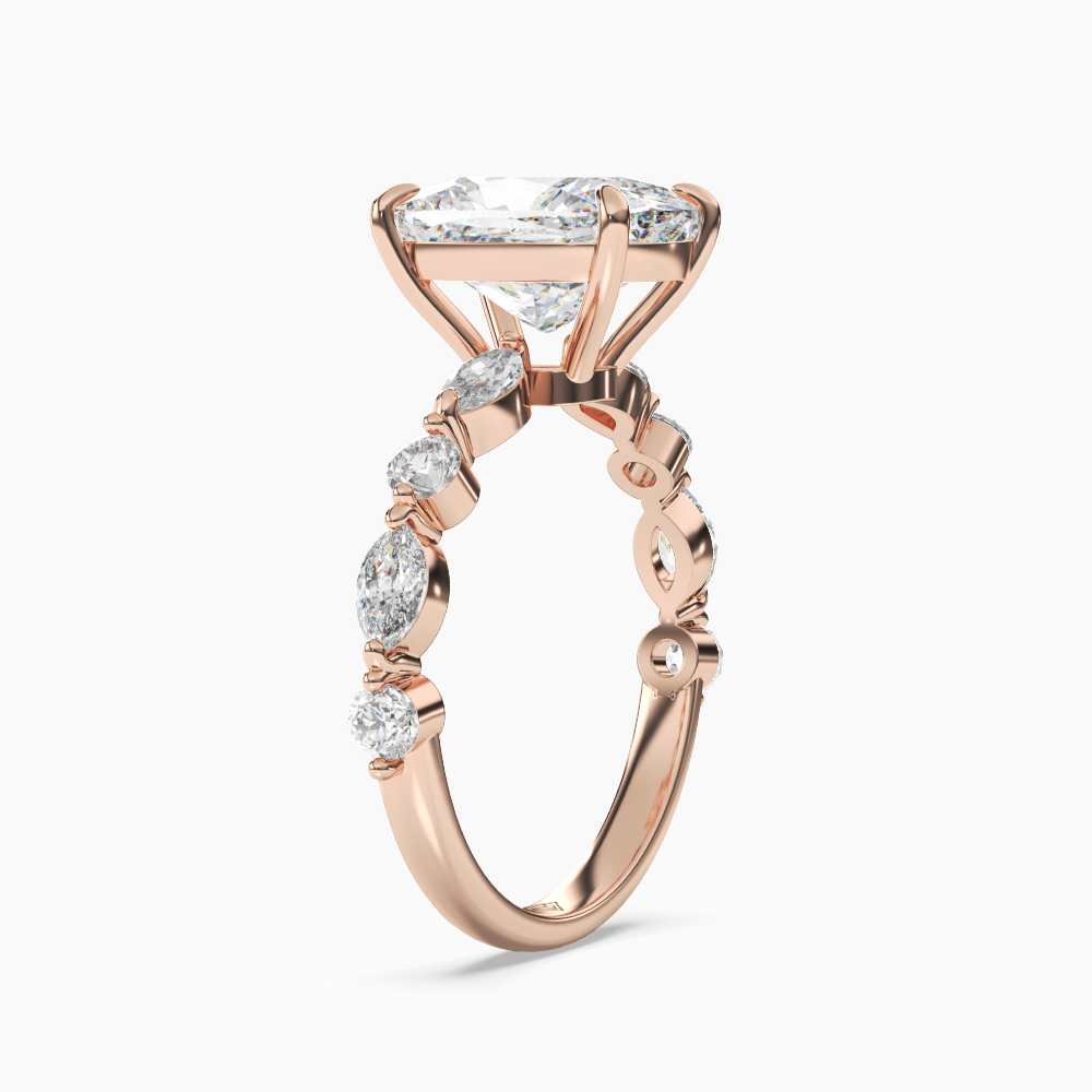 OBSER081 - Sonnet Cushion engagement ring setting view 8