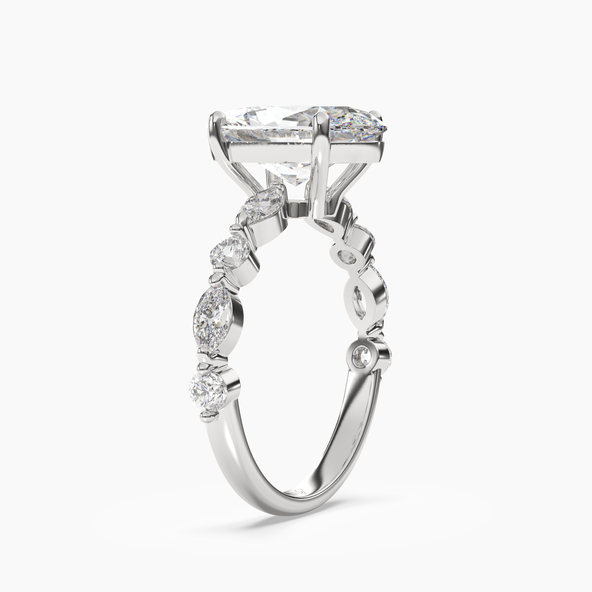 OBSER124 - Sonnet Oval engagement ring setting view 2