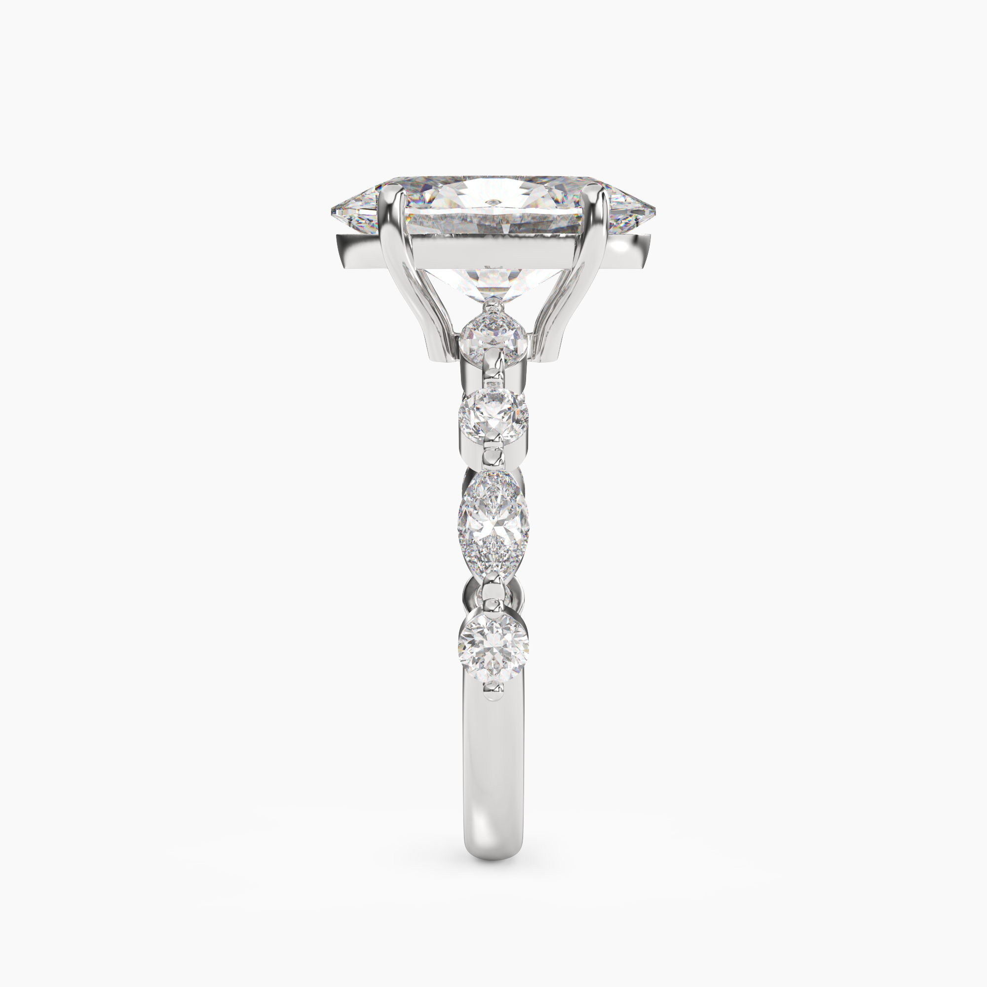 OBSER124 - Sonnet Oval engagement ring setting view 3