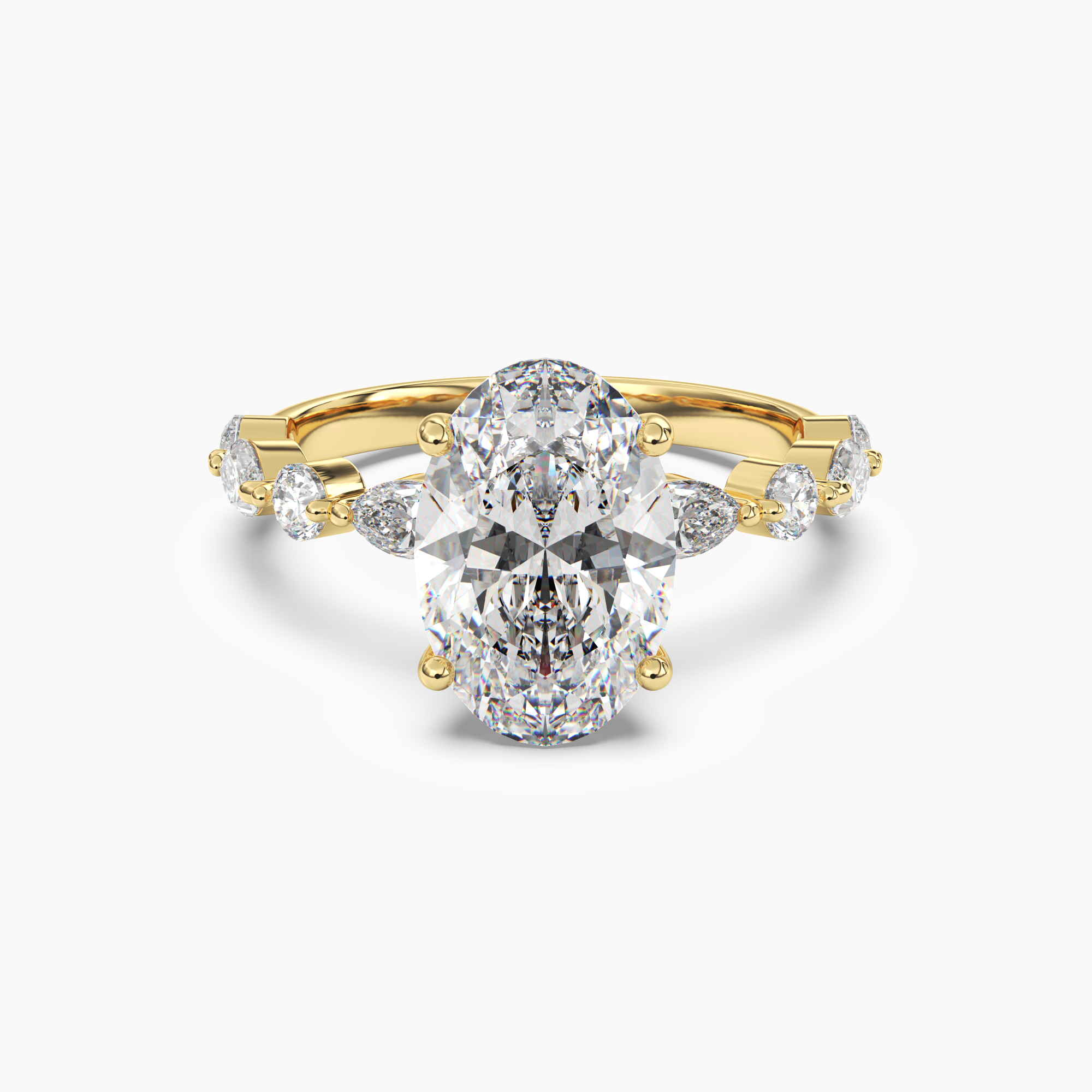 OBSER124 - Sonnet Oval engagement ring setting view 4