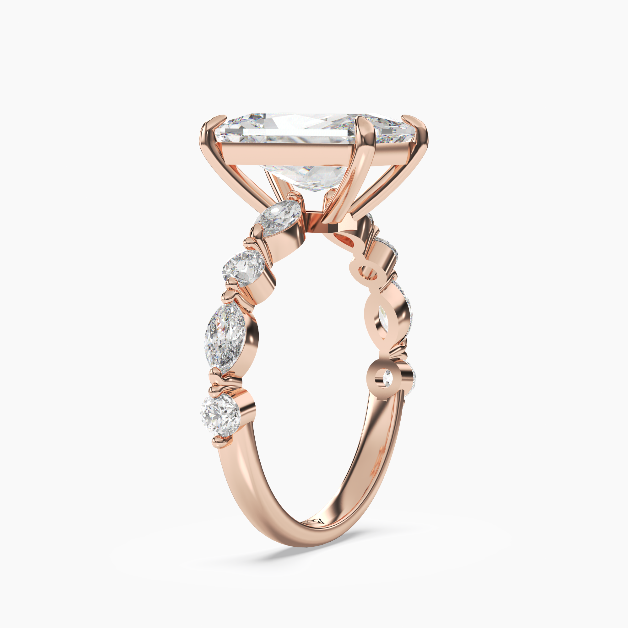 OBSER219 - Sonnet Radiant engagement ring setting view 8