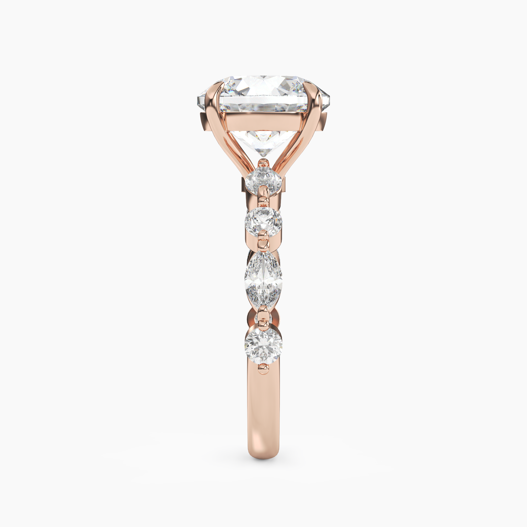 OBSER218 - Sonnet Round engagement ring setting view 9