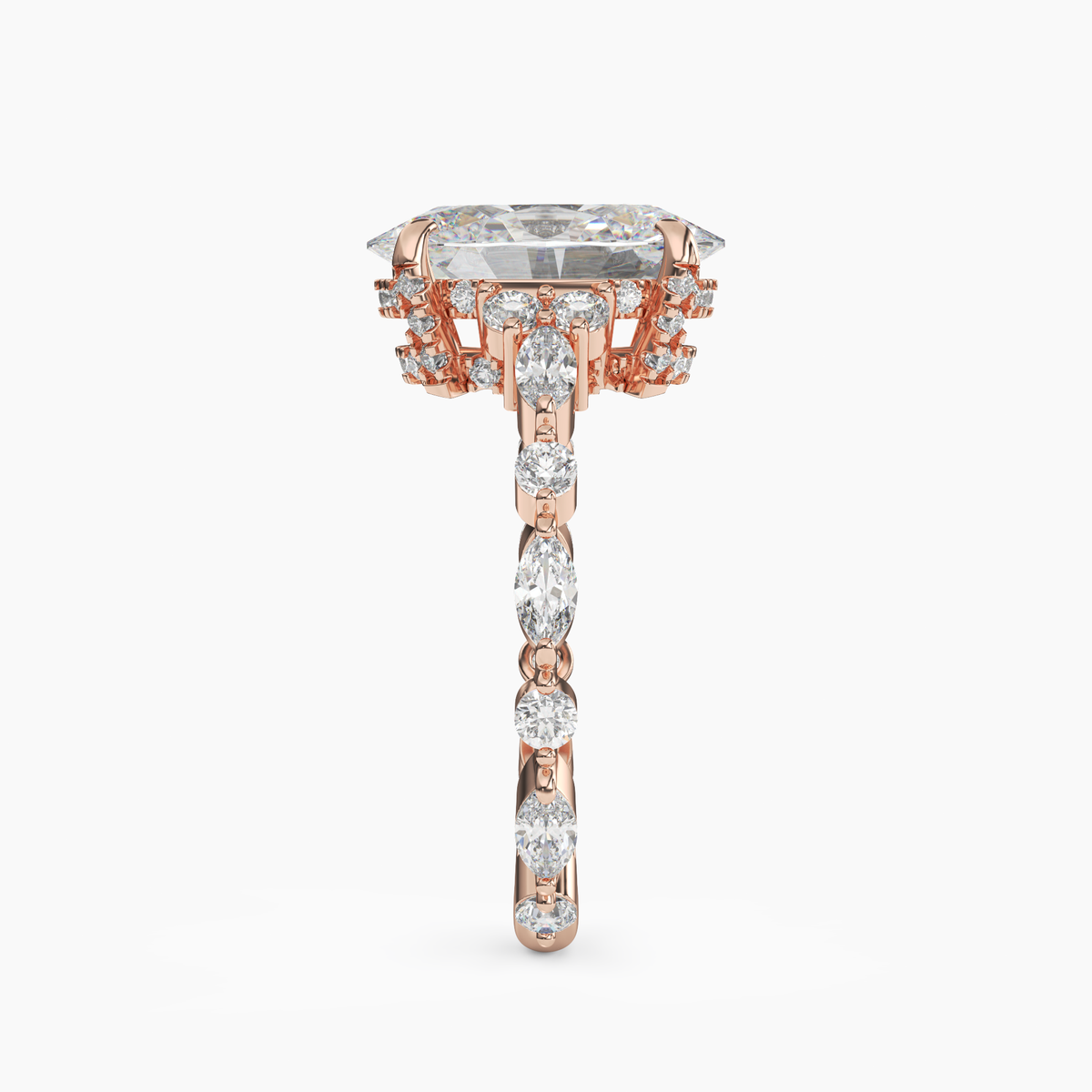 OBSER215 - Lace Oval engagement ring setting view 9