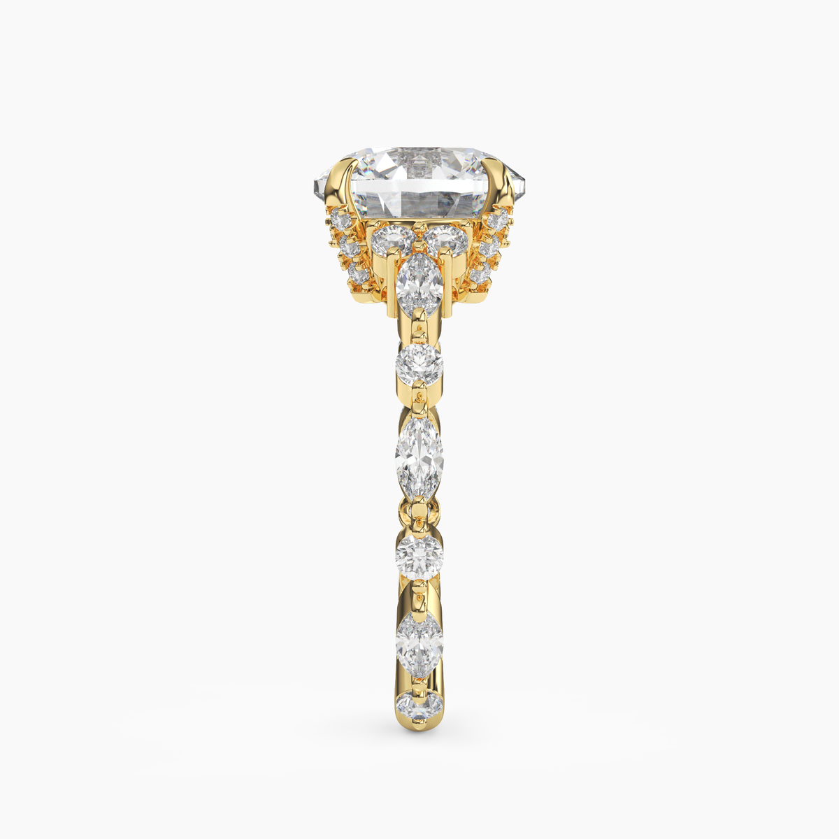 OBSER116 - Lace Round engagement ring setting view 6
