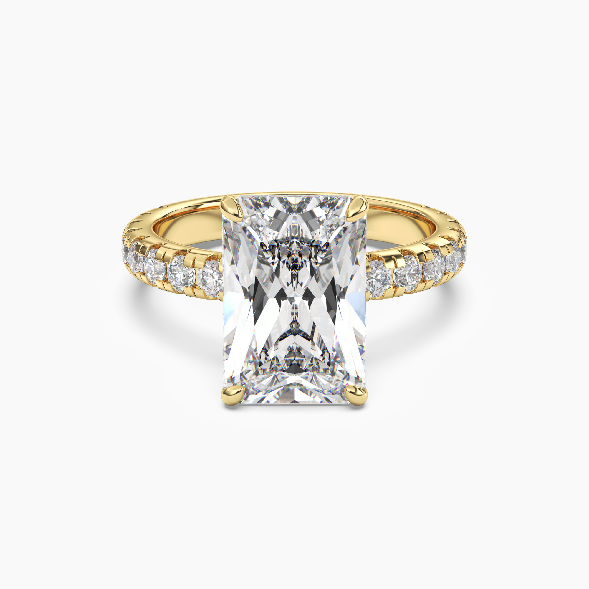 OBSER045 - Eclipse Radiant engagement ring setting view 4