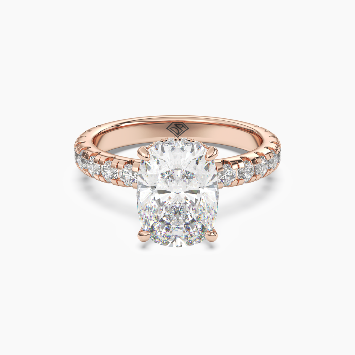 OBSER213 - Oasis Cushion engagement ring setting view 7