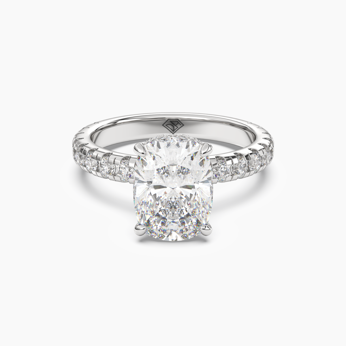 OBSER213 - Oasis Cushion engagement ring setting view 1
