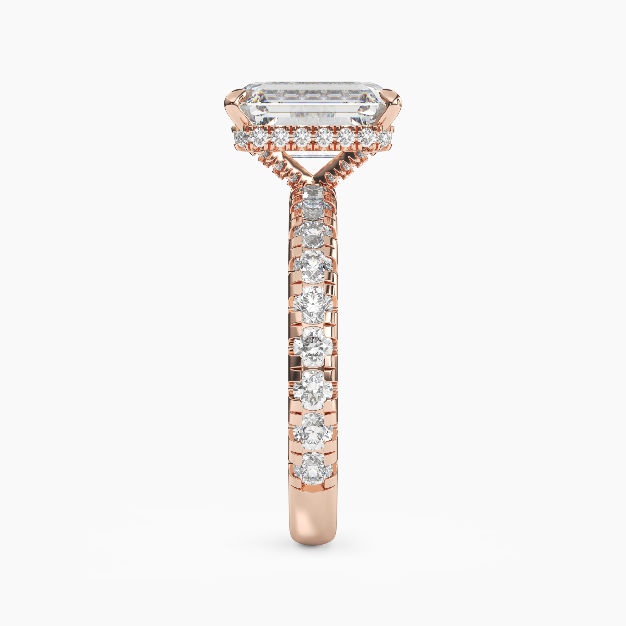 OBSER115 - Oasis Emerald engagement ring setting view 9