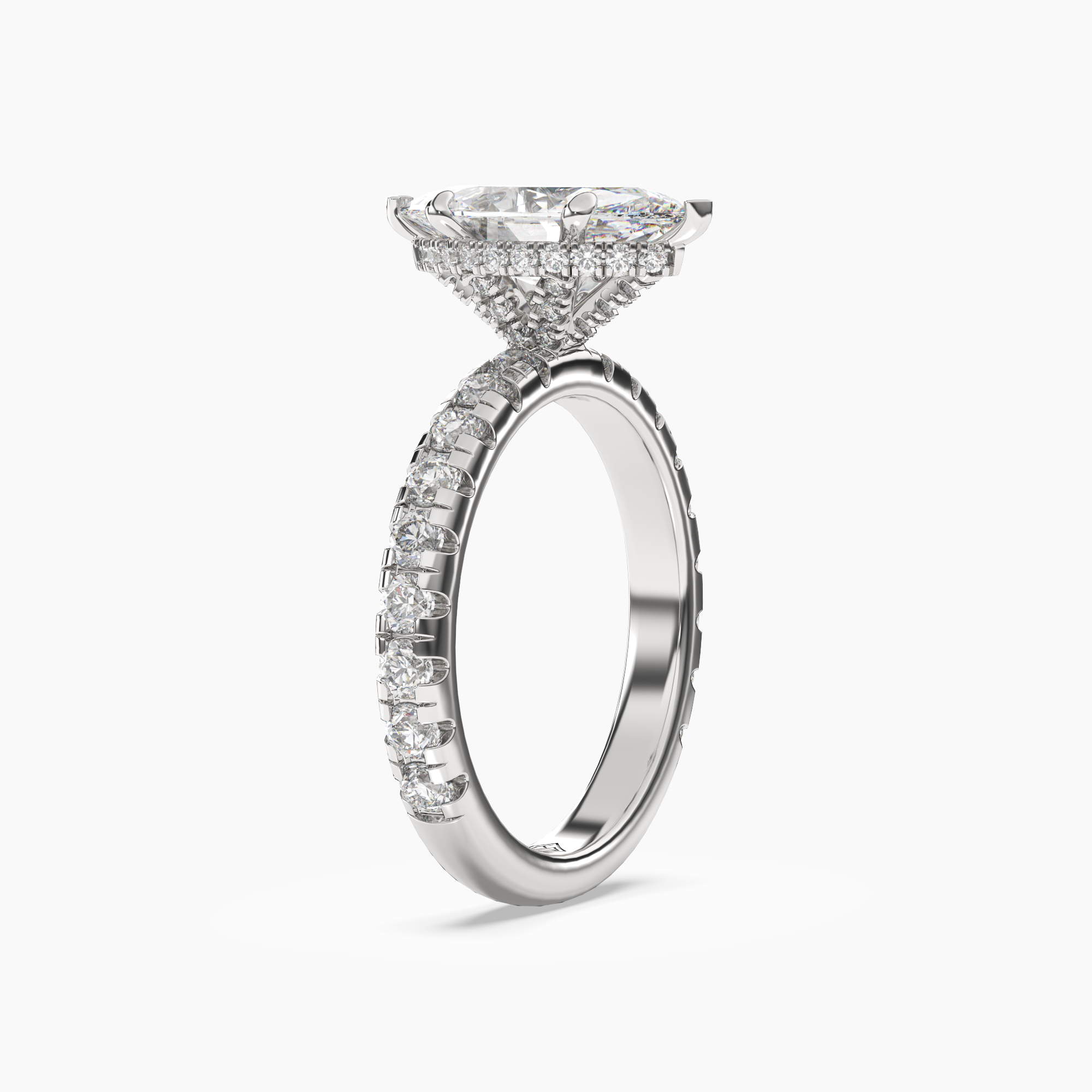 OBSER212 - Oasis Marquise engagement ring setting view 2