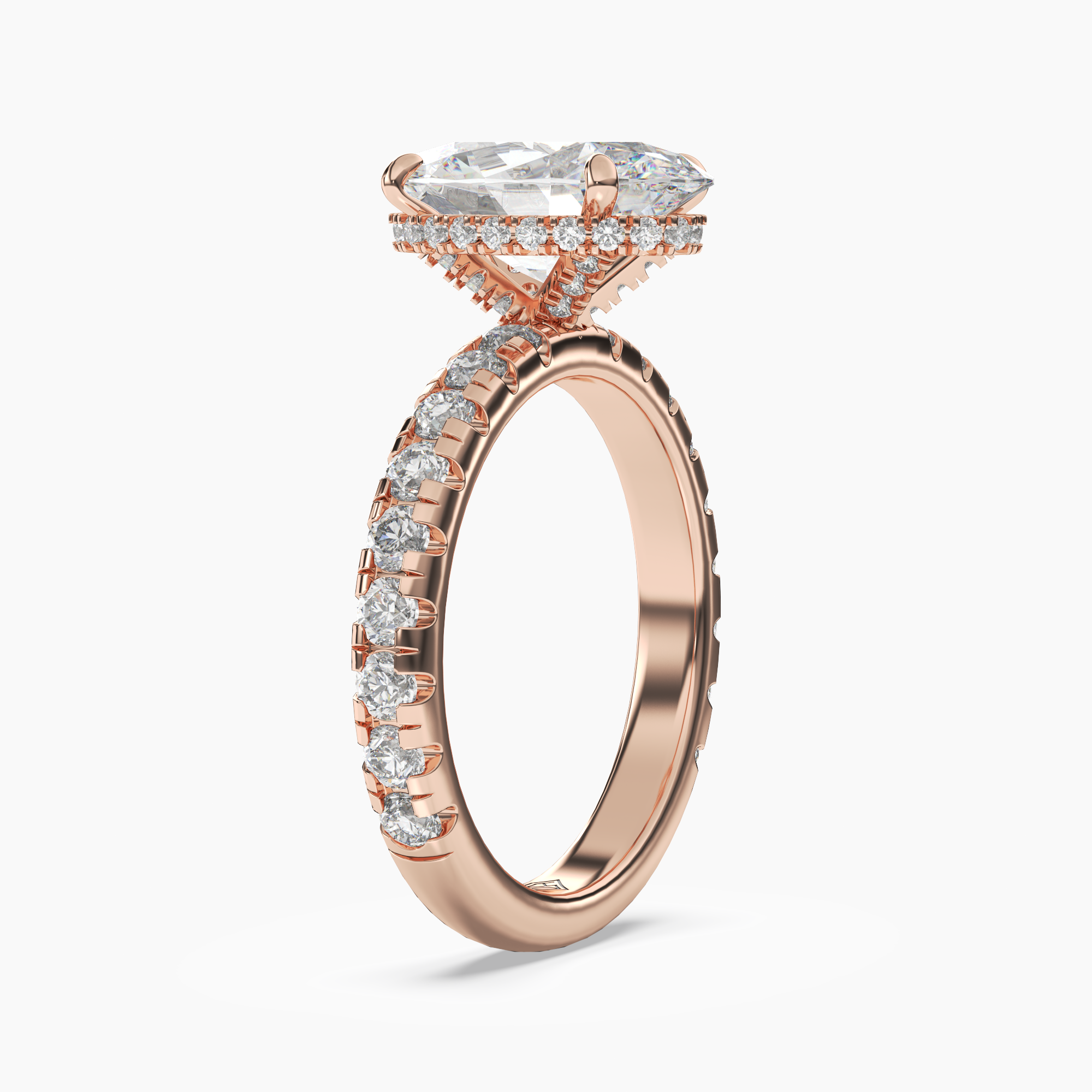 OBSER033 - Oasis Oval engagement ring setting view 8