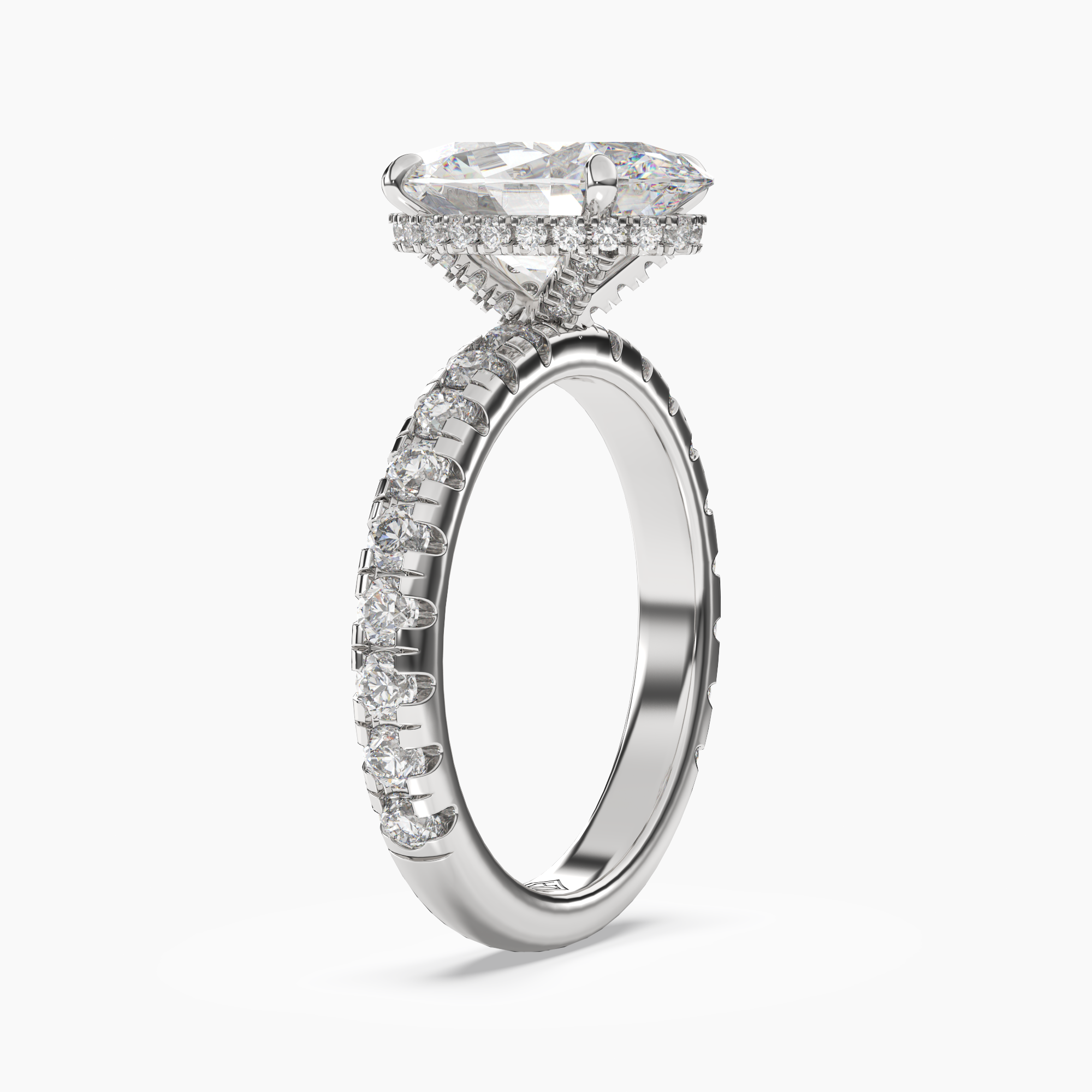 OBSER033 - Oasis Oval engagement ring setting view 2