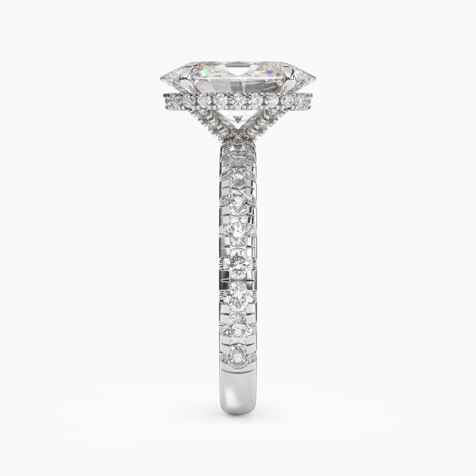 OBSER033 - Oasis Oval engagement ring setting view 3