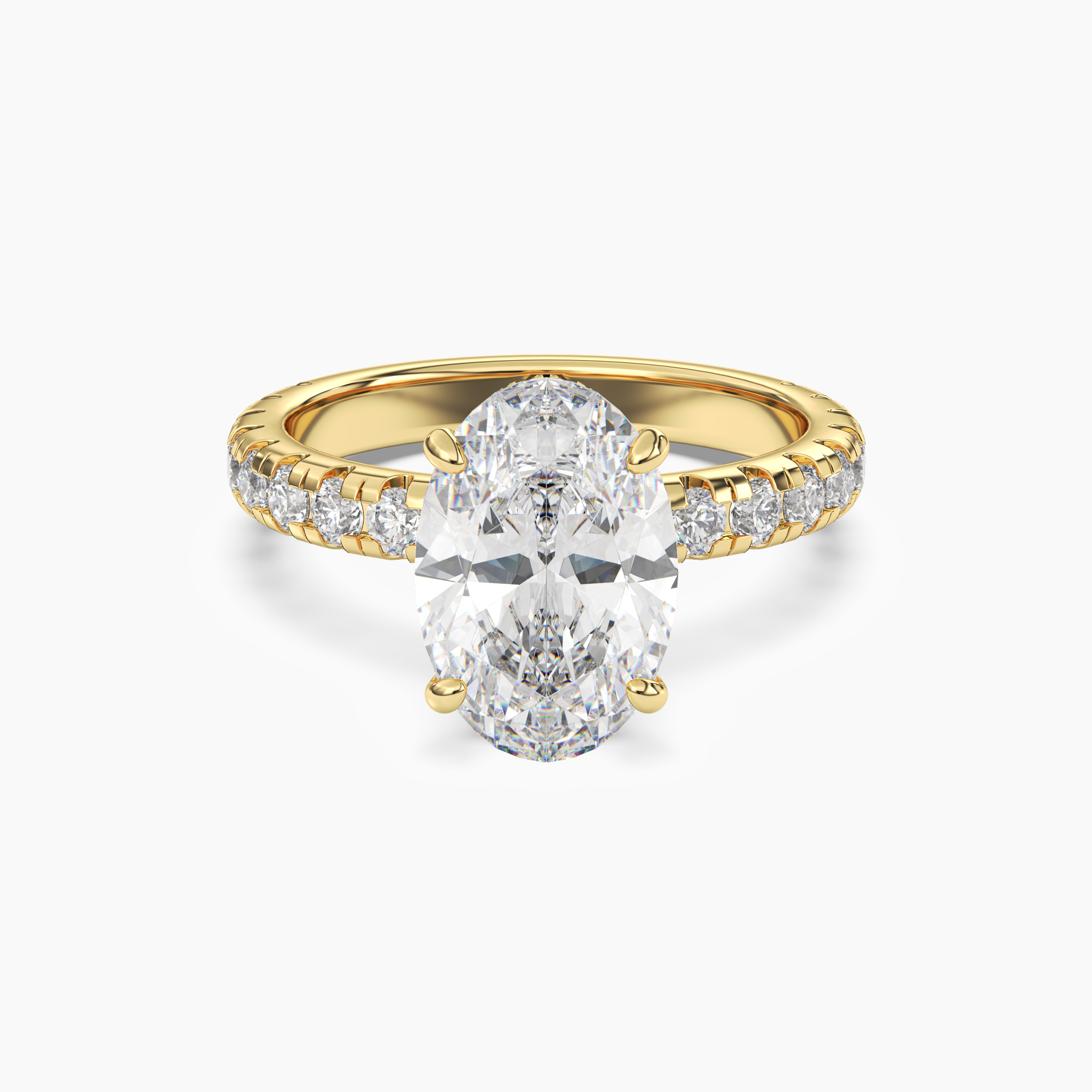 OBSER033 - Oasis Oval engagement ring setting view 4