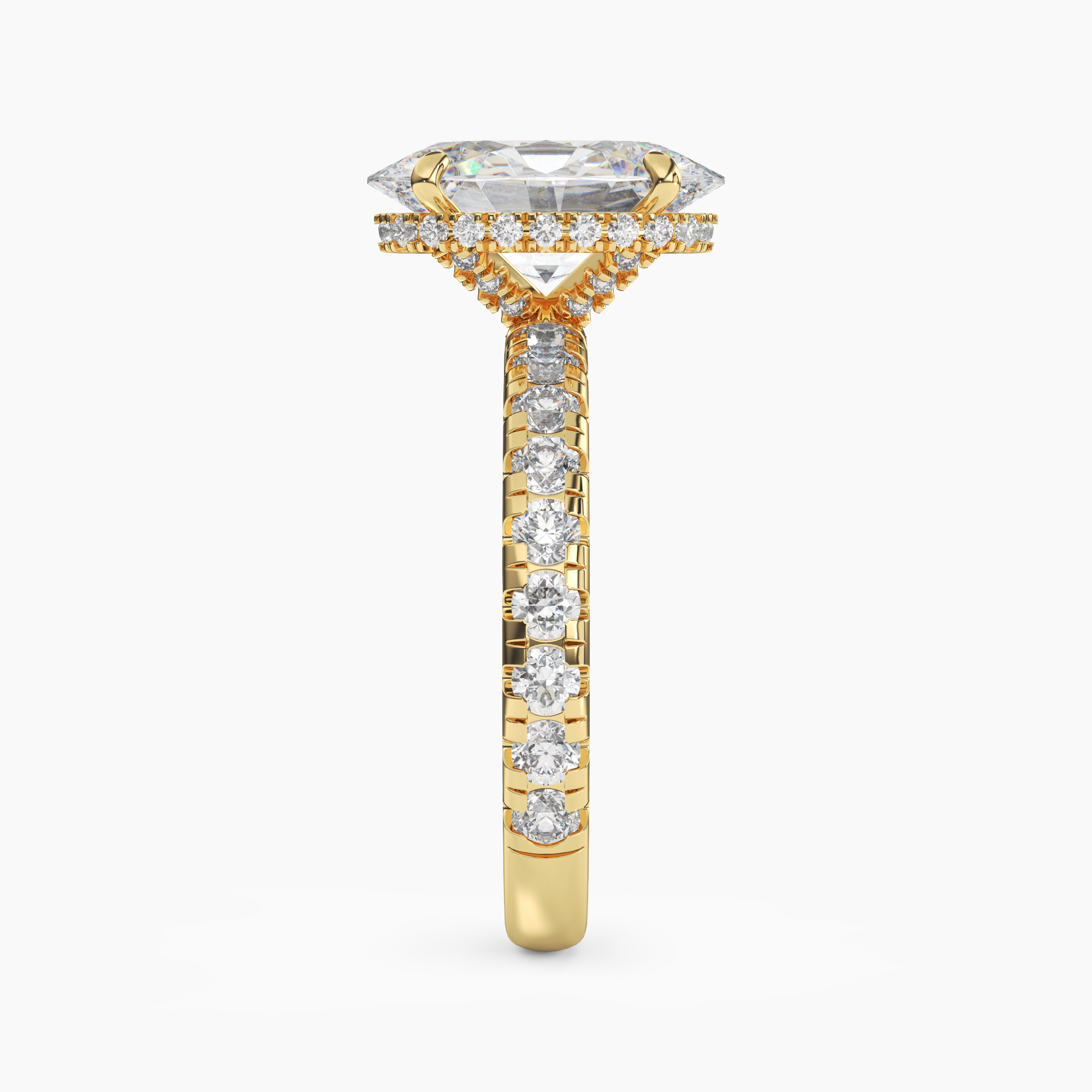 OBSER033 - Oasis Oval engagement ring setting view 6