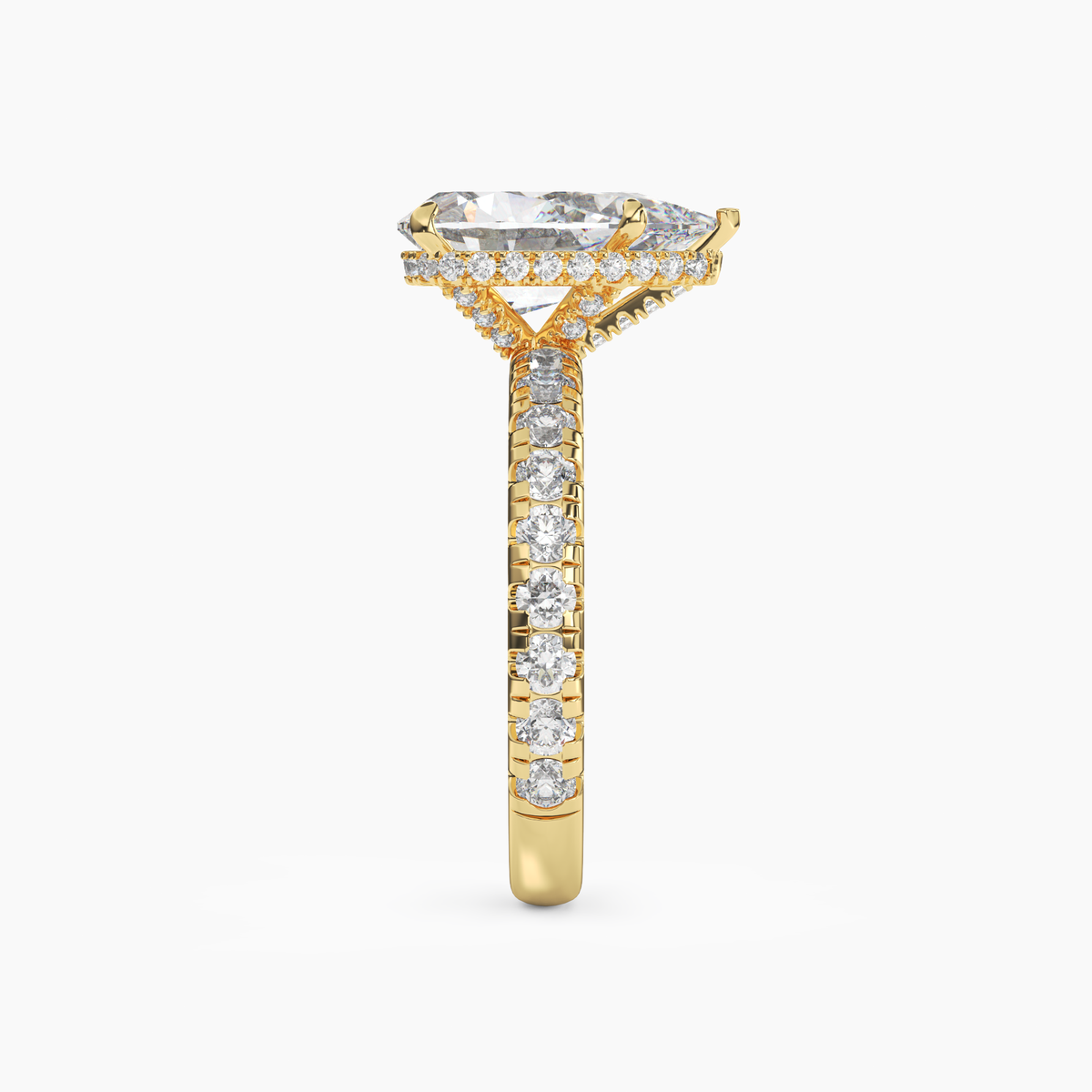 OBSER114 - Oasis Pear engagement ring setting view 6