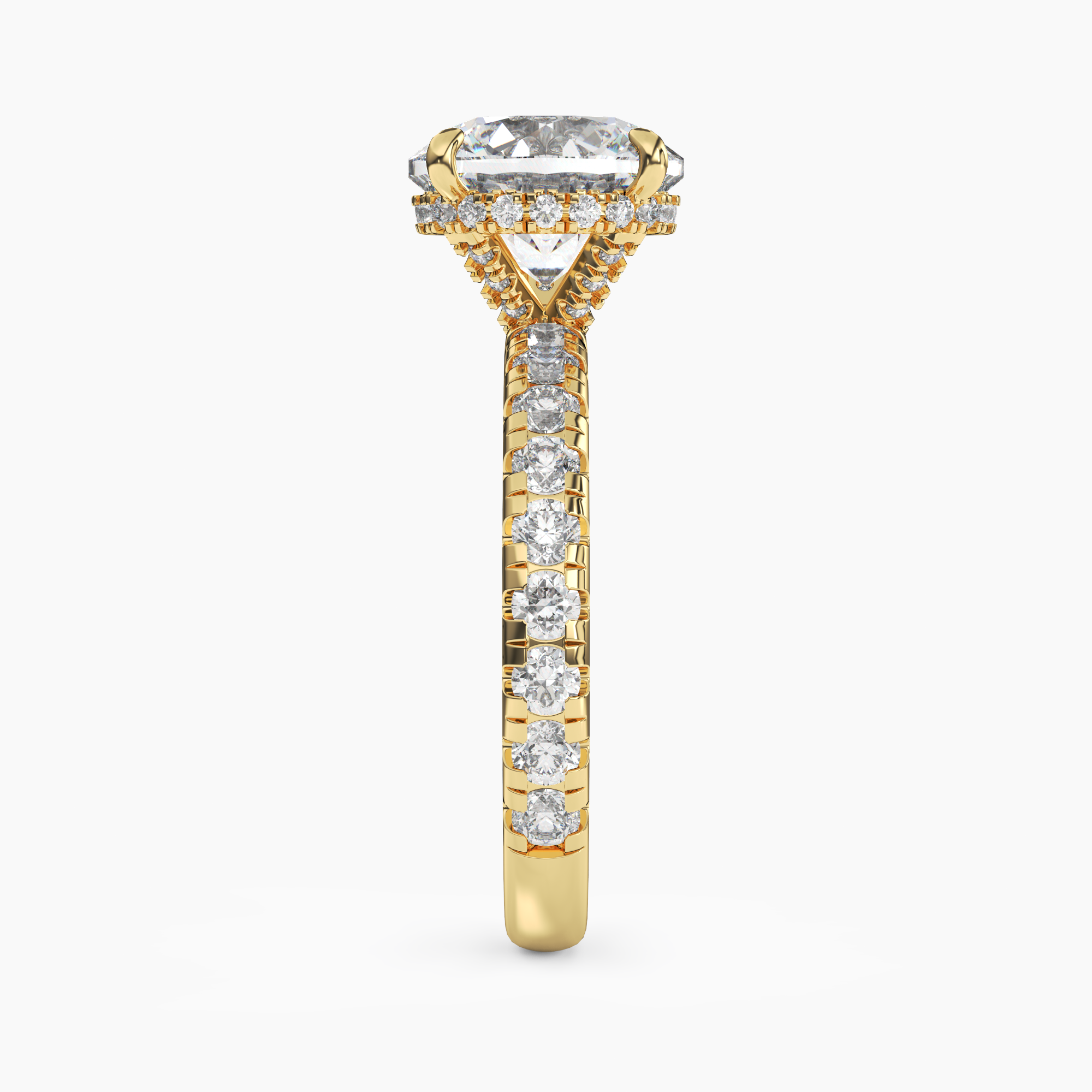 OBSER080 - Oasis Round engagement ring setting view 6