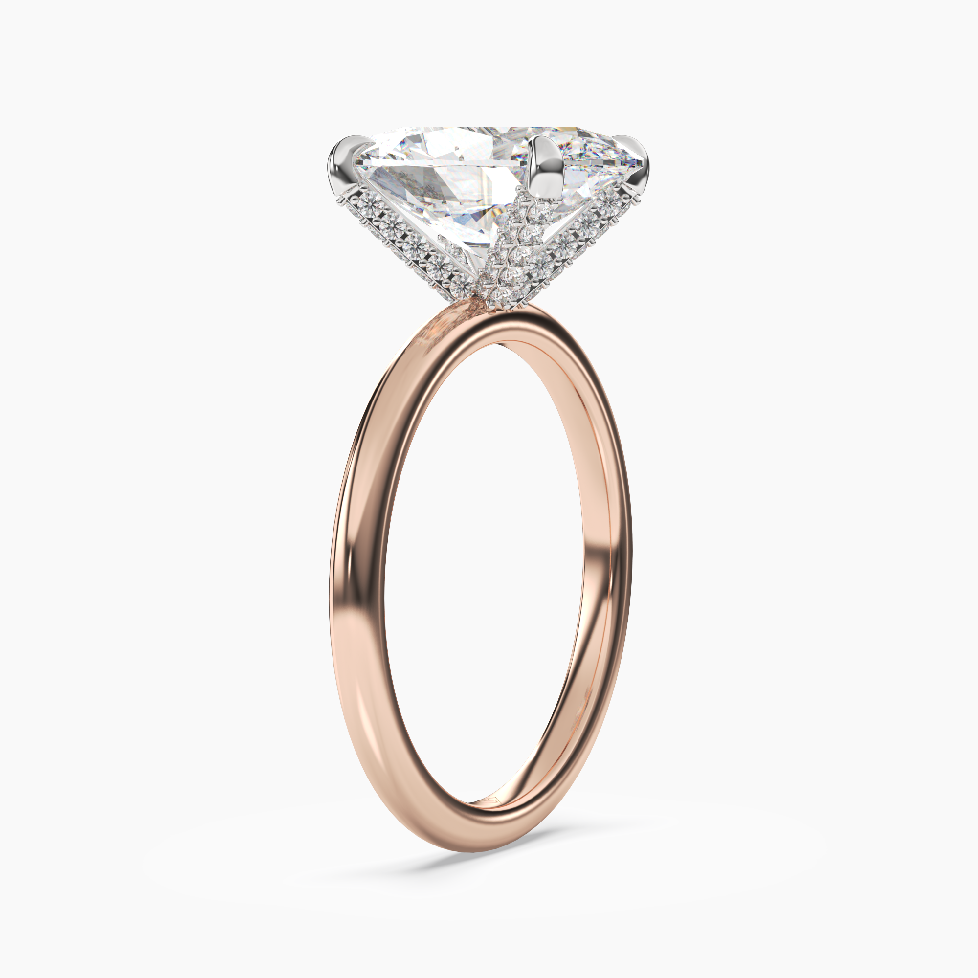 OBSER089 - Silk Oval engagement ring setting view 8