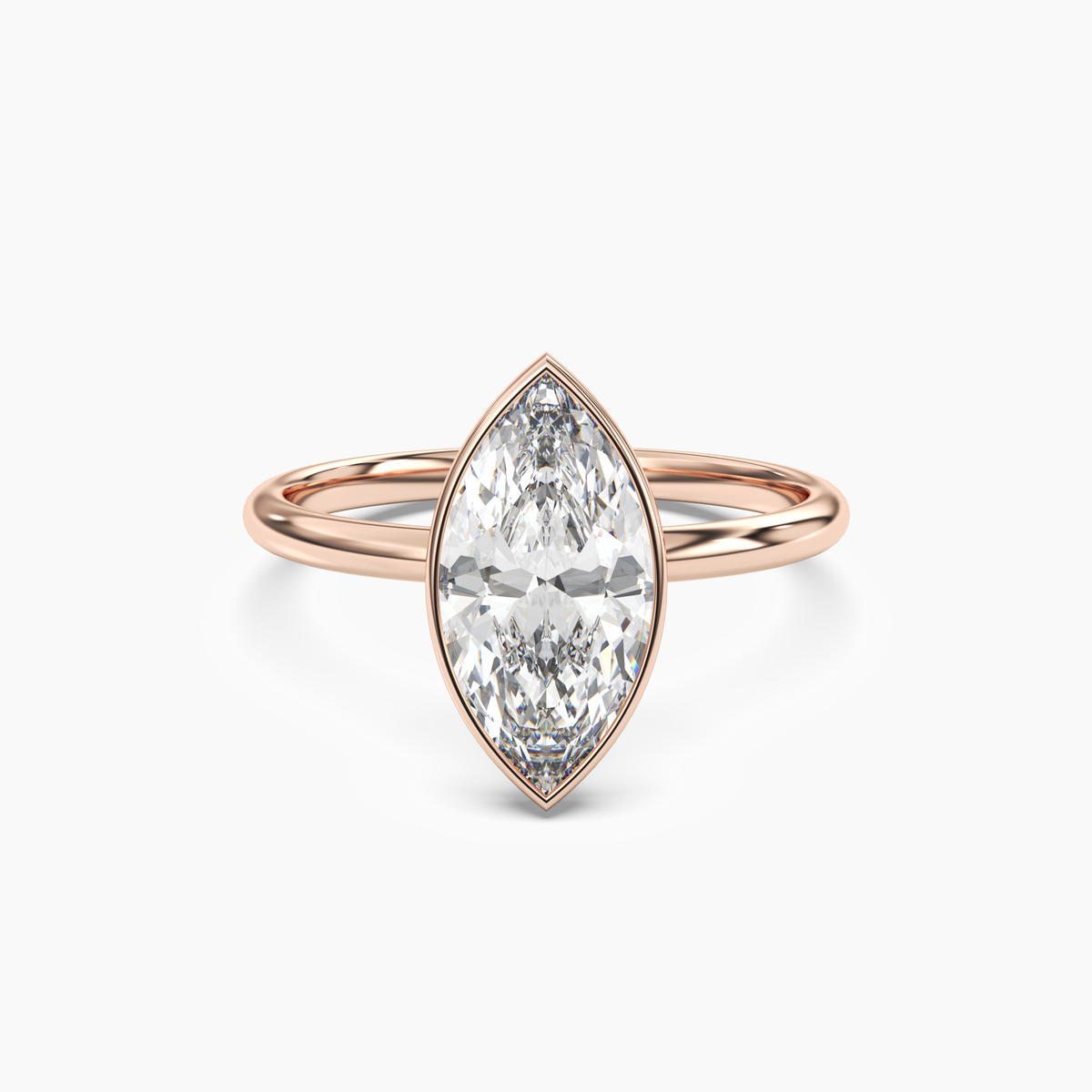 OBSER210 - Bezel Marquise engagement ring setting view 7
