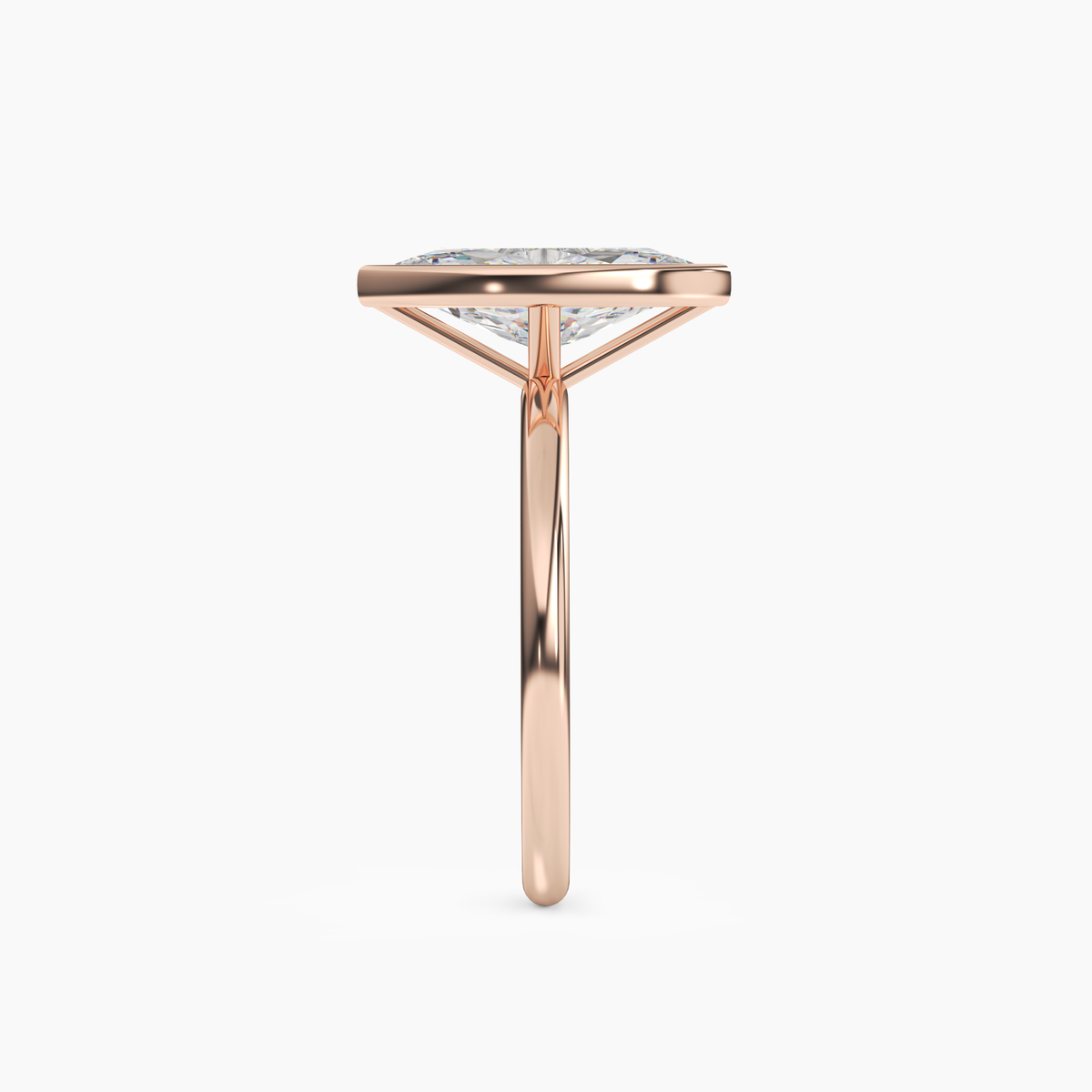 OBSER210 - Bezel Marquise engagement ring setting view 9