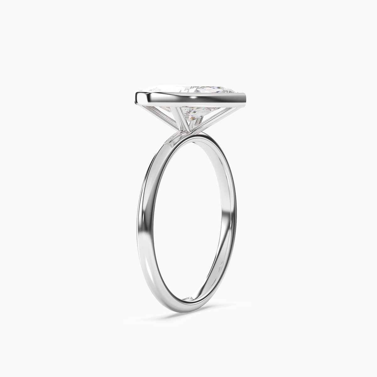 OBSER210 - Bezel Marquise engagement ring setting view 2