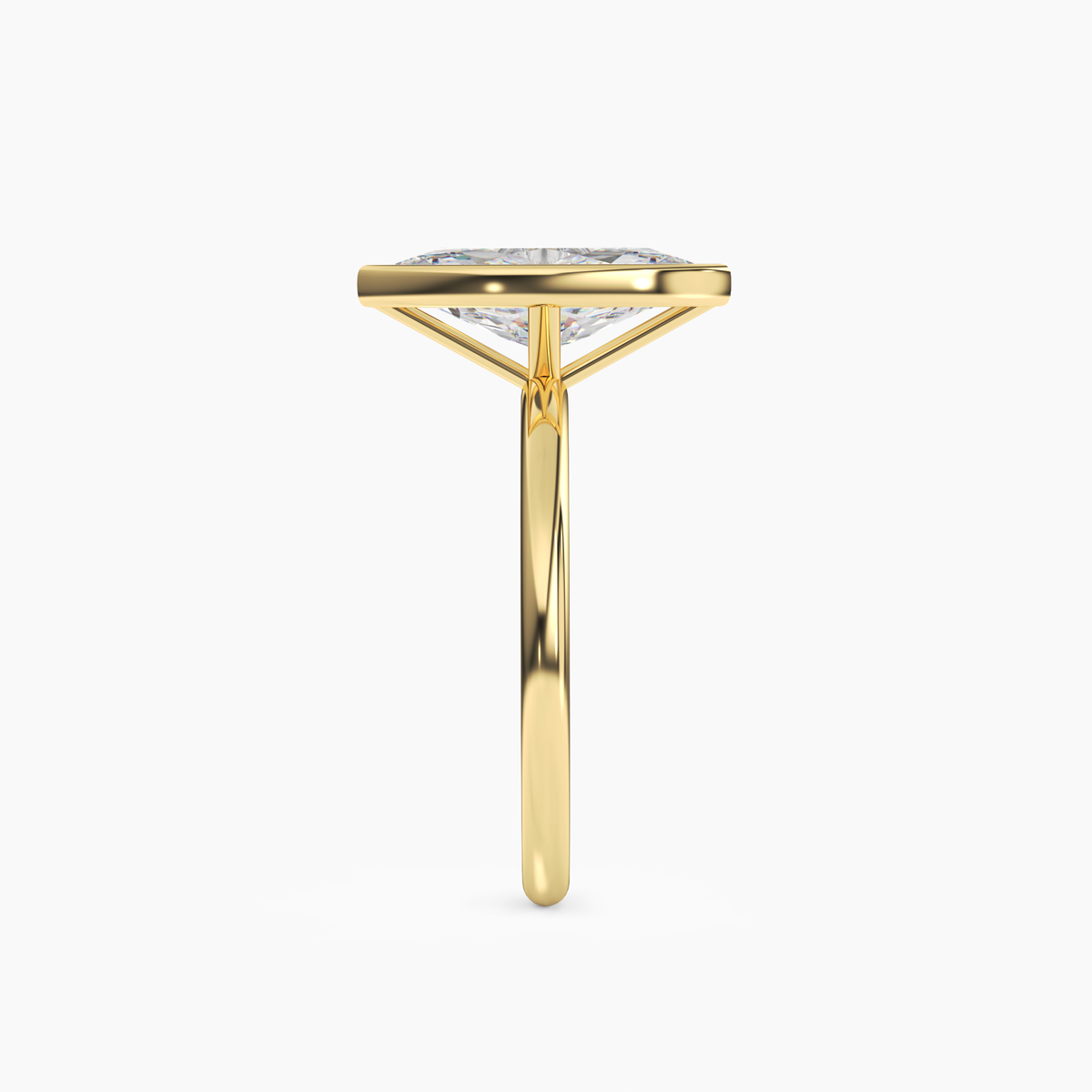 OBSER210 - Bezel Marquise engagement ring setting view 6