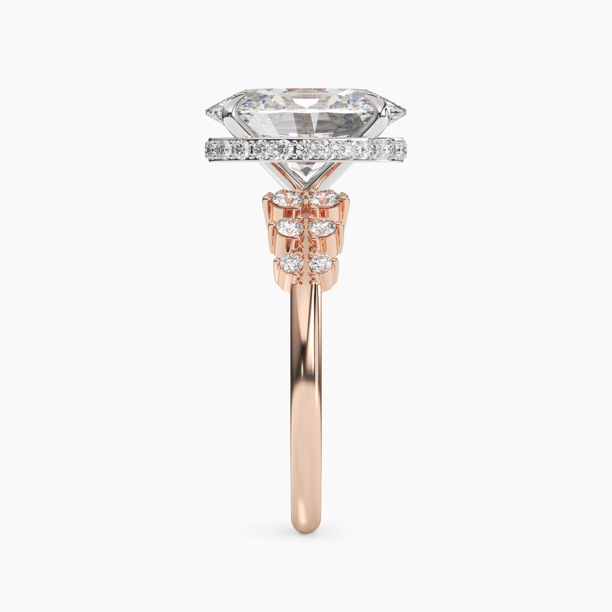 OBSER054 - Violet Oval engagement ring setting view 9